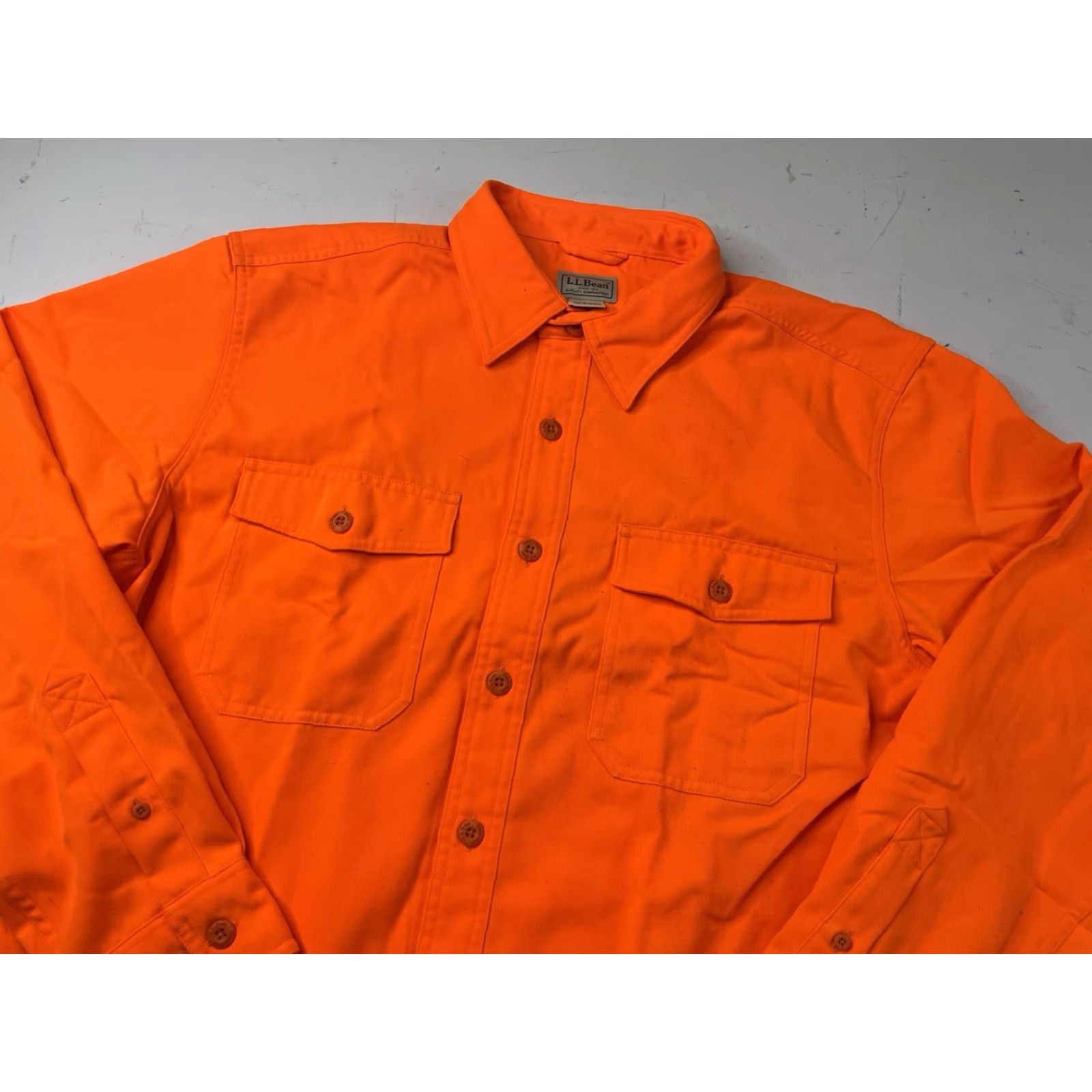 Vintage L.L. Bean Shirt Mens L Orange Long Sleeve Button-Up Outdoor Classic Size US L / EU 52-54 / 3 - 2 Thumbnail