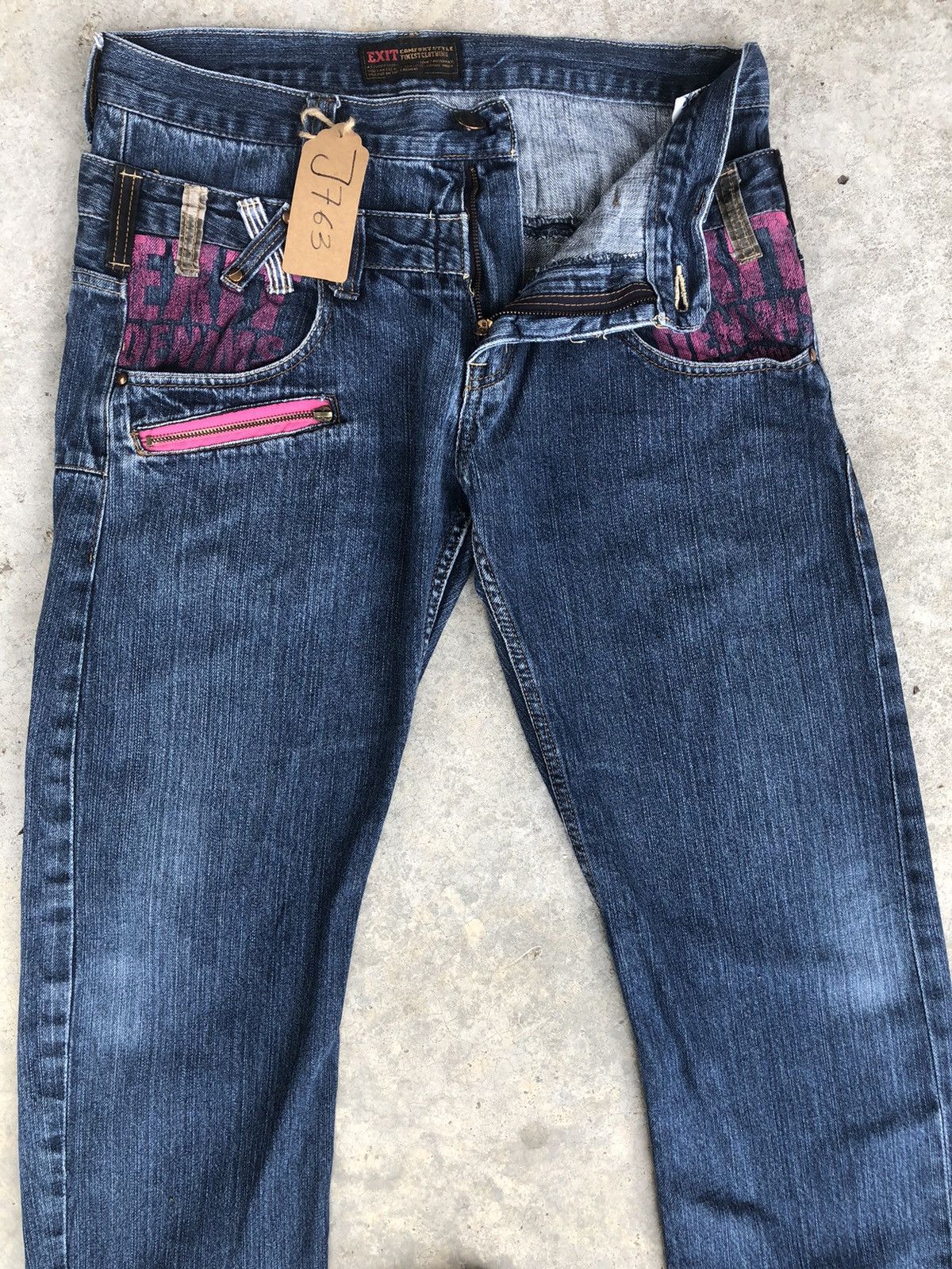 Hysteric Glamour Japanese Exit Double Waist Distressed Jeans Size US 32 / EU 48 - 3 Thumbnail