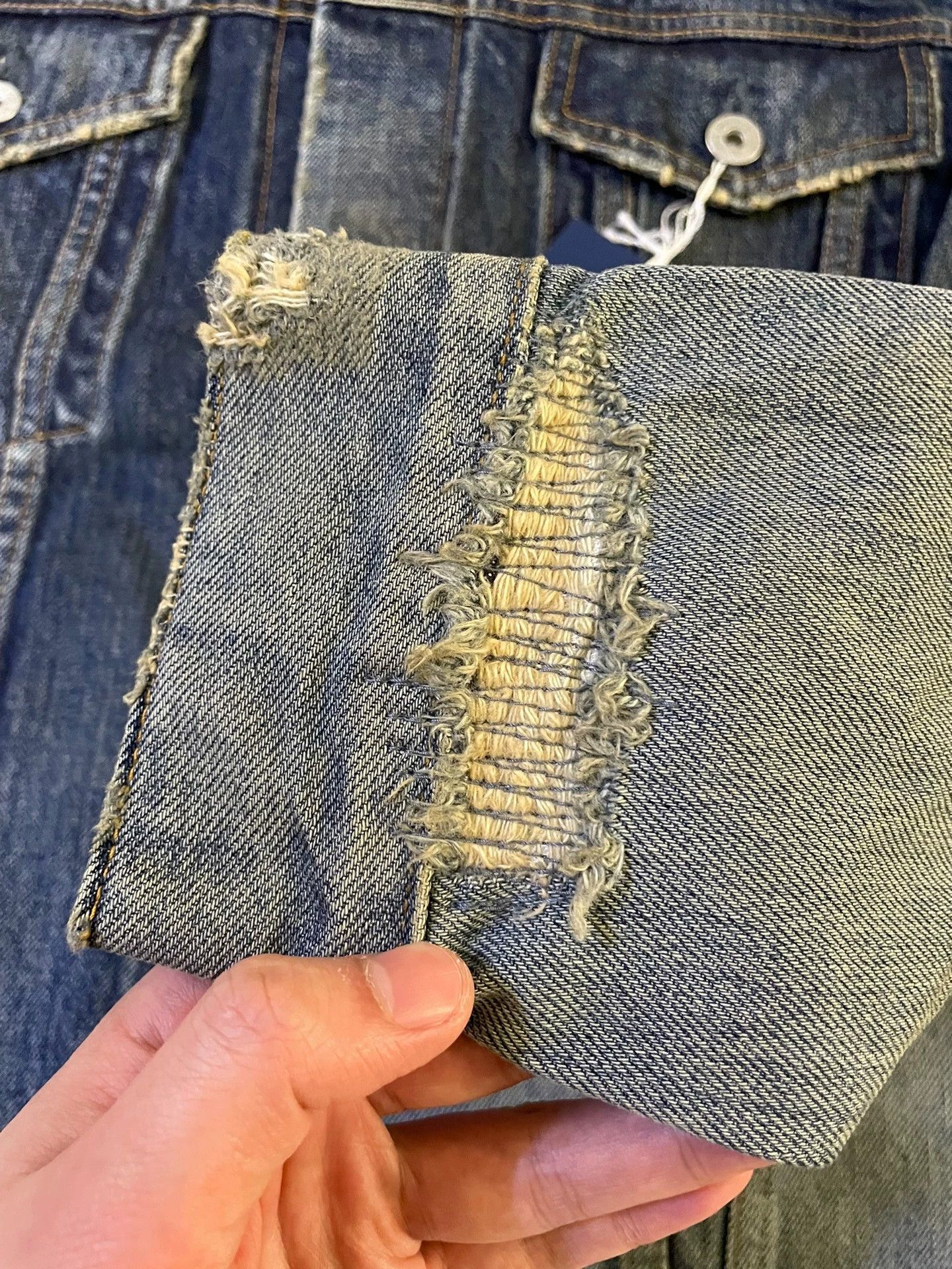 Fragment Design FRAGMENT x VANQ Denim Washed Distressed Lightning Jacket M Size US M / EU 48-50 / 2 - 5 Thumbnail