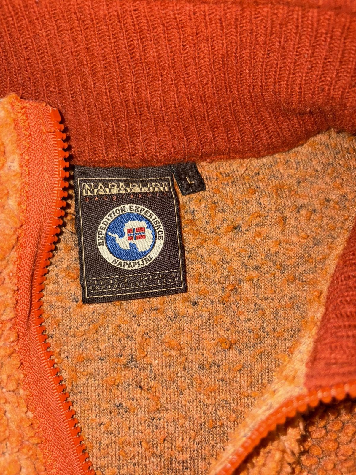 Napapijri Orange fuzzy Napa quarter zip Size US L / EU 52-54 / 3 - 6 Thumbnail