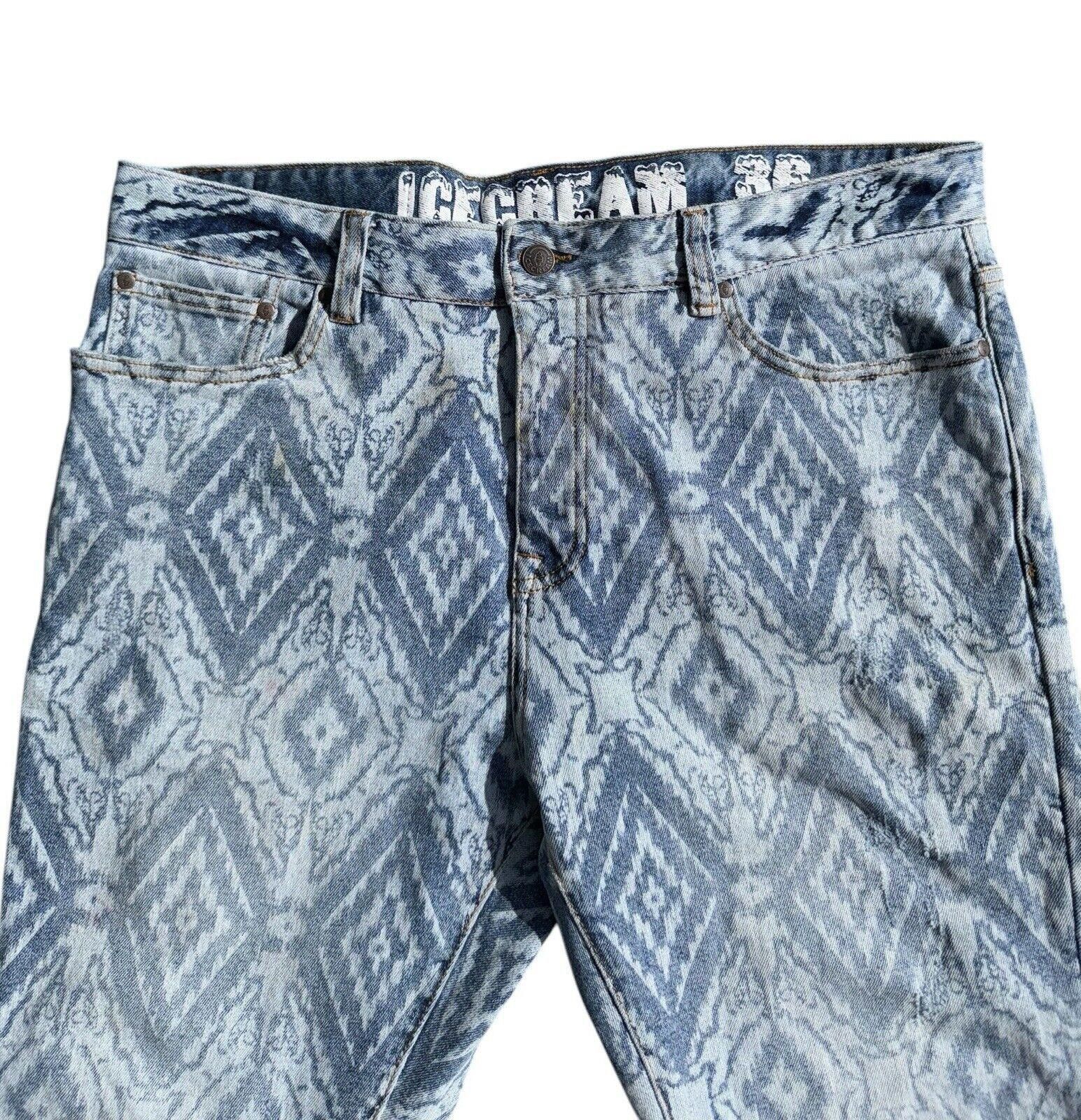 Billionaire Boys Club Vintage Billionaire Boys Club BBC Y2K Drip Aztec Jeans Sz 36 Size US 36 / EU 52 - 2 Thumbnail