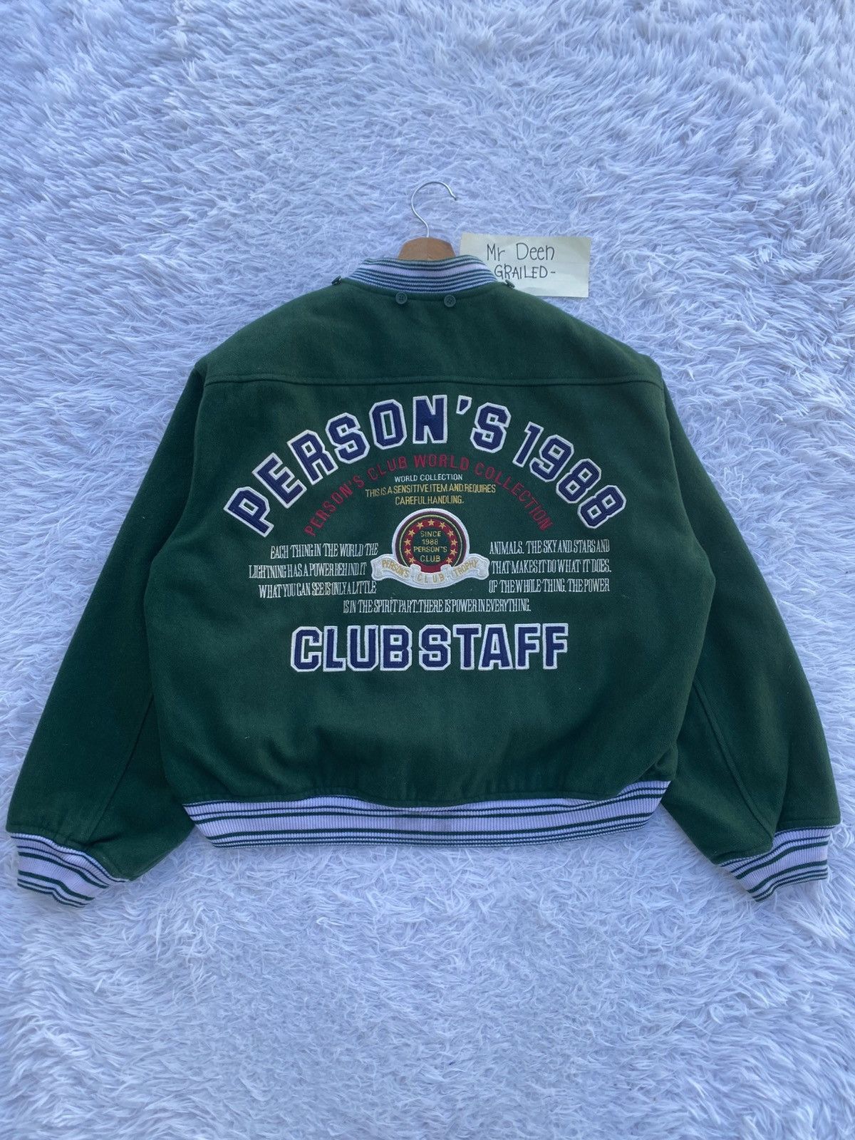 PERSON'S Rare Vintage Person’s Club 1988 Varsity Jacket Size US L / EU 52-54 / 3 - 2 Thumbnail