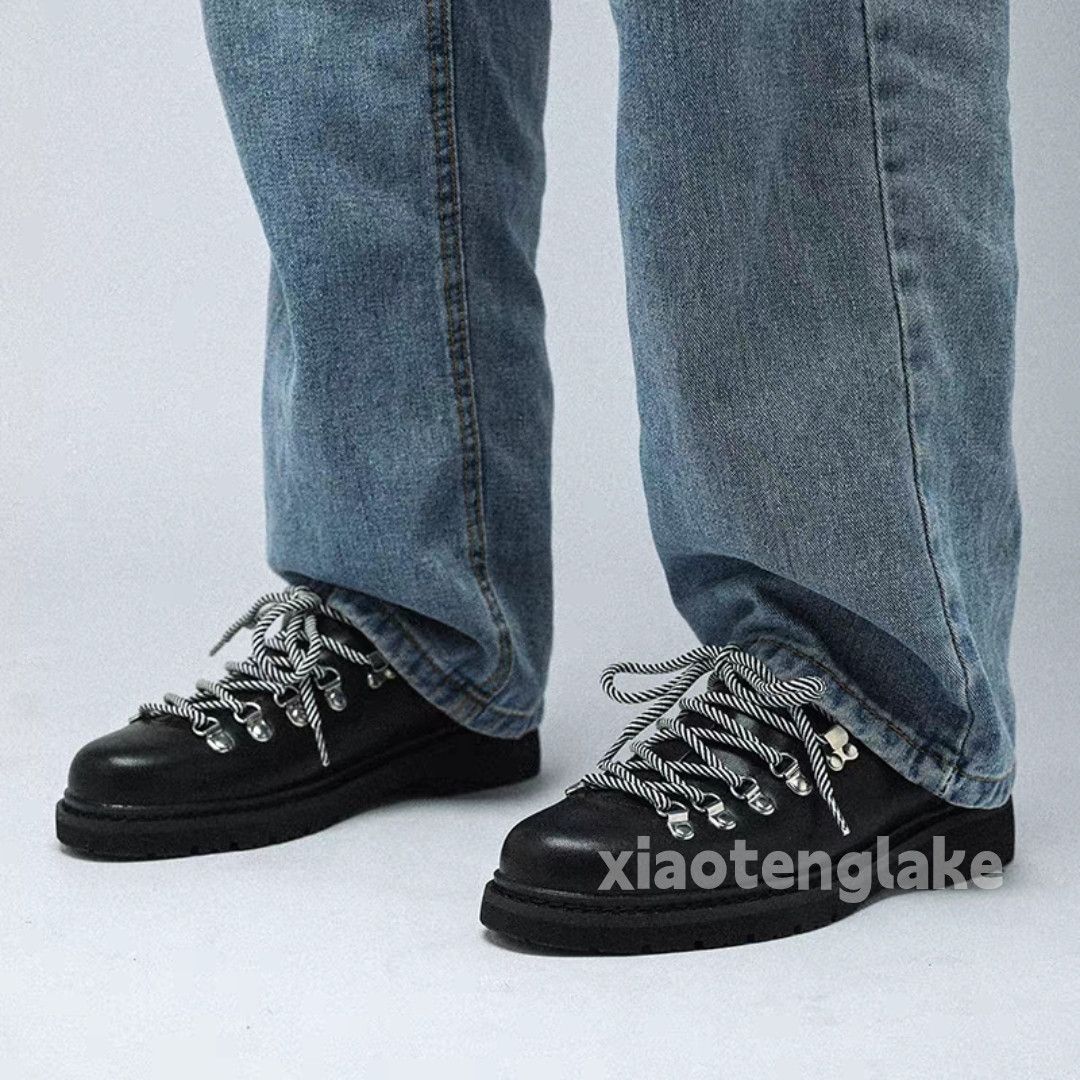 Vintage Unisex outdoor utility workwear hiking mountain boots shoes Size US 12 / EU 45 - 1 Thumbnail