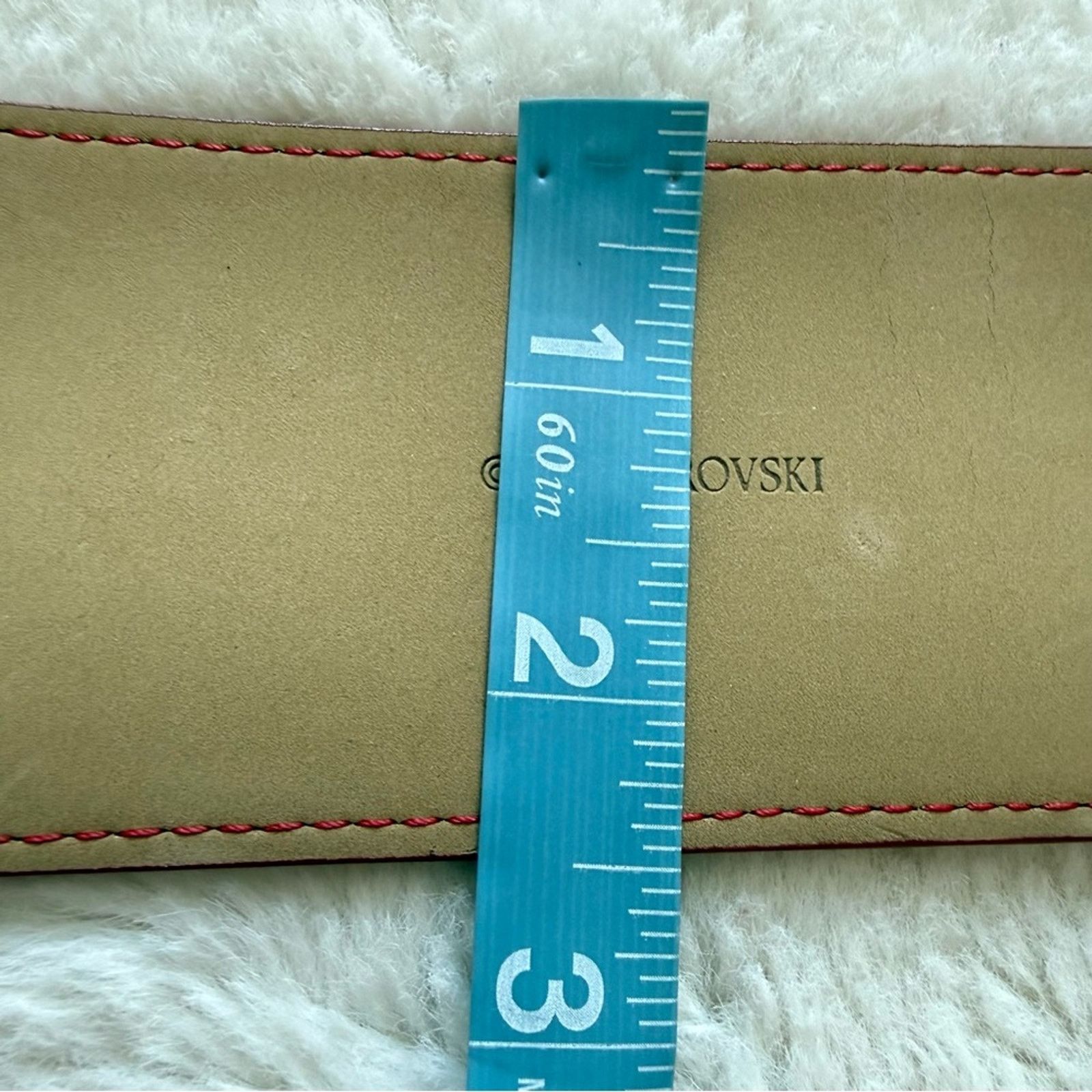Swarovski SWAROVSKI women leather wide belt size M/L Authentic Size ONE SIZE - 6 Thumbnail