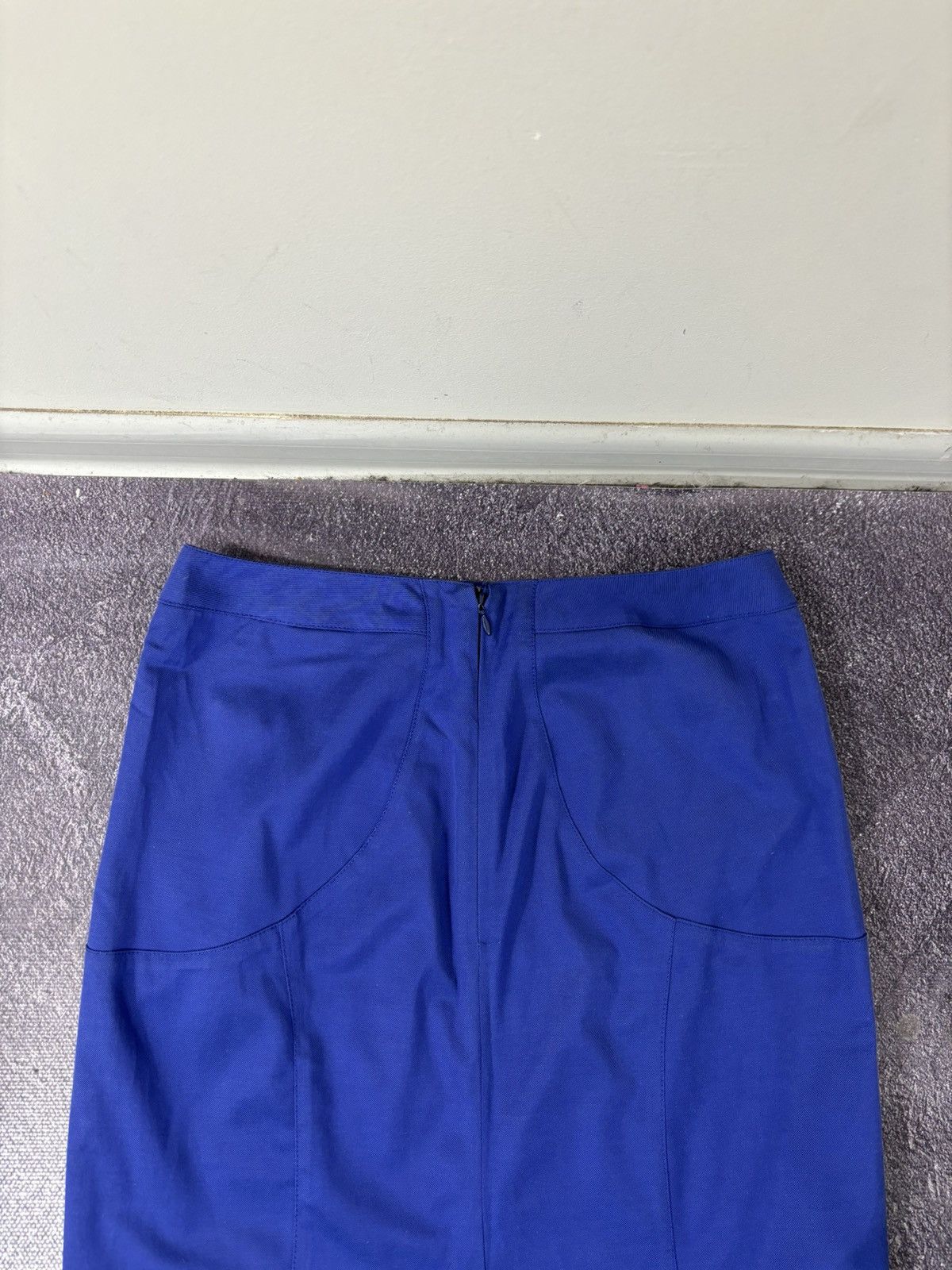 Versace Jeans Couture Versace Jeans Couture Blue Cotton/Viscose Luxury Midi Skirt Size 30" / US 8 / IT 44 - 11 Thumbnail