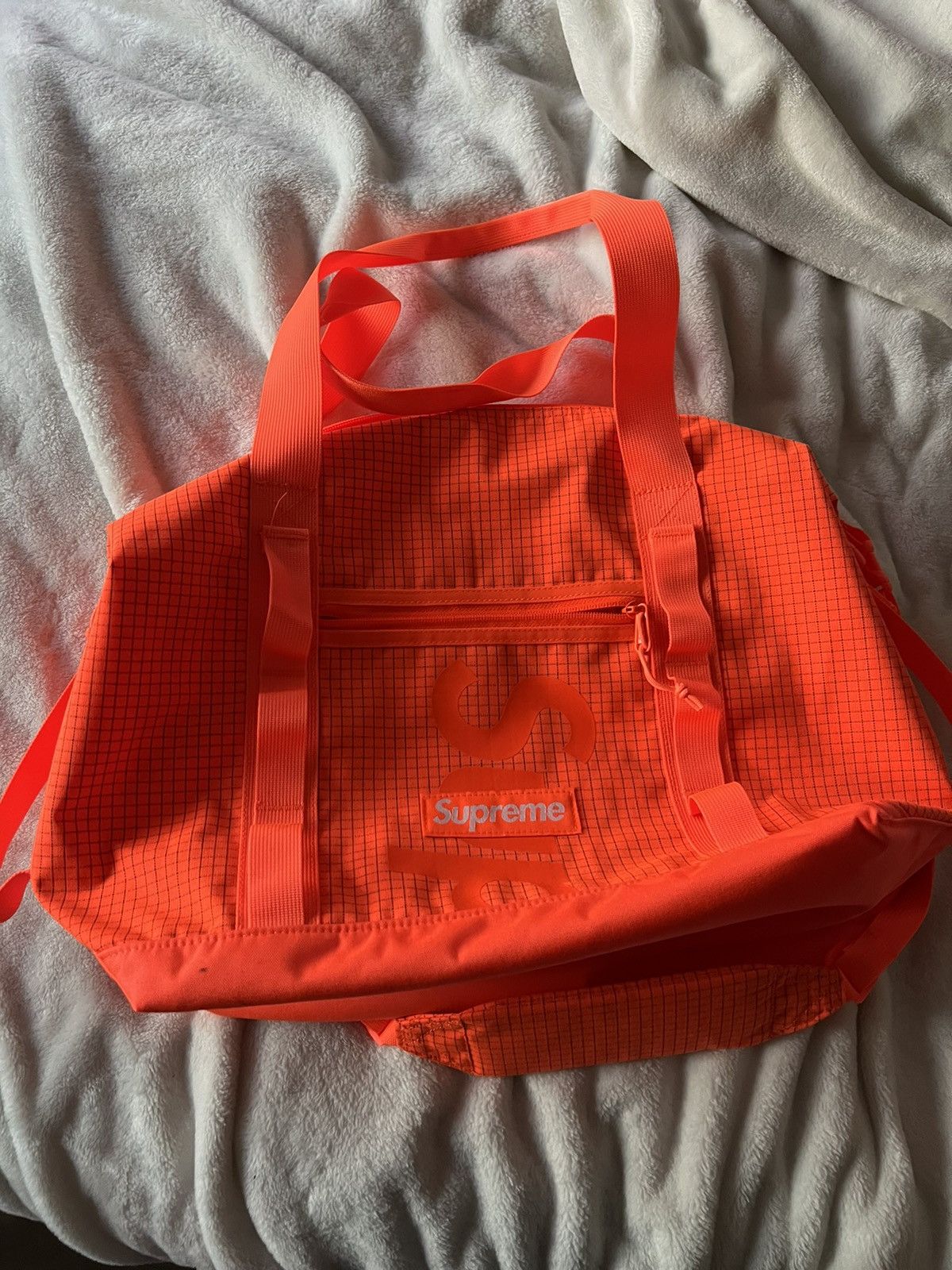 image of Supreme Ss24 Orange Tote Bag, Men's
