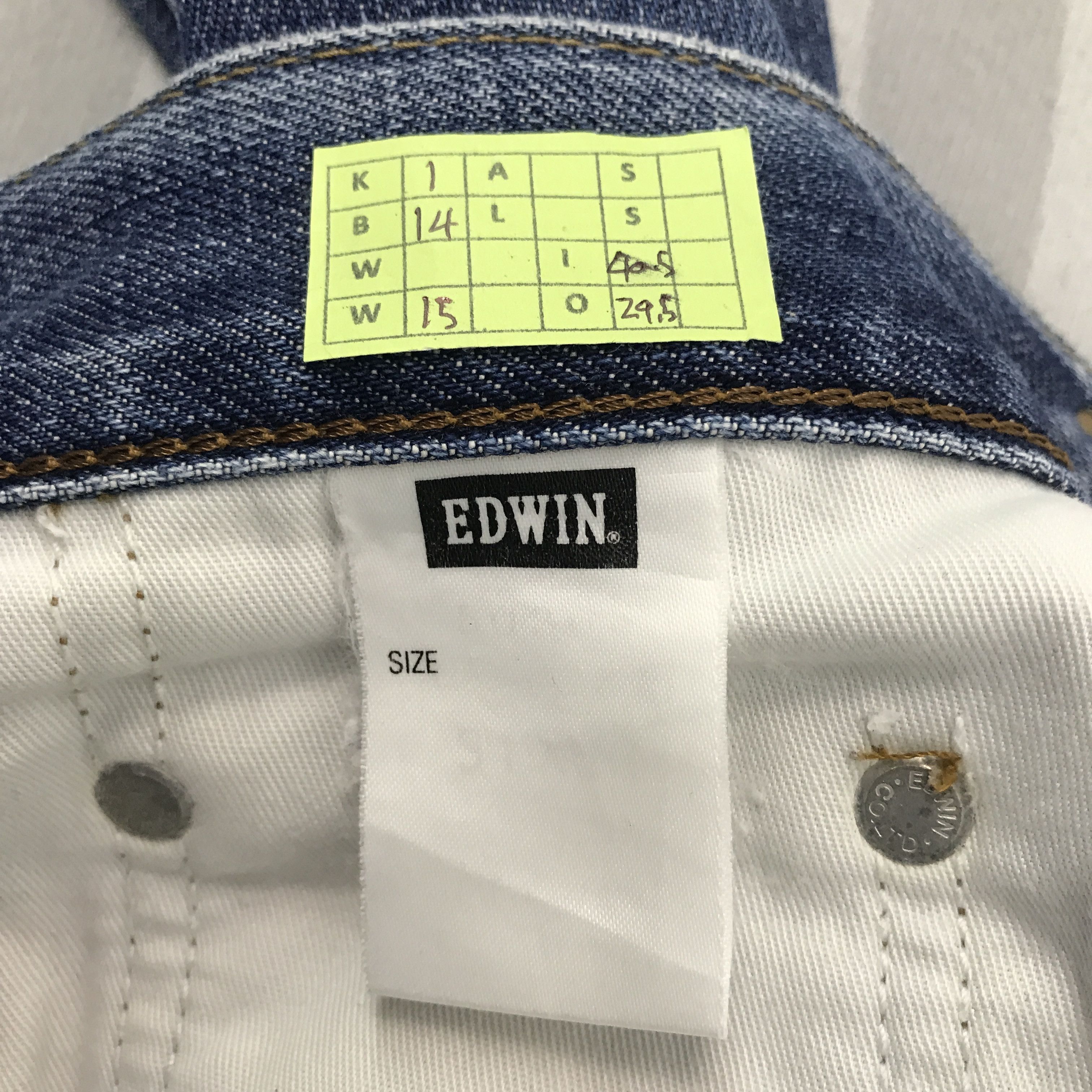 Edwin × Japanese Brand × Vintage Vintage Edwin 503 Regular Patchwork style Jeans Size US 28 / EU 44 - 11 Thumbnail