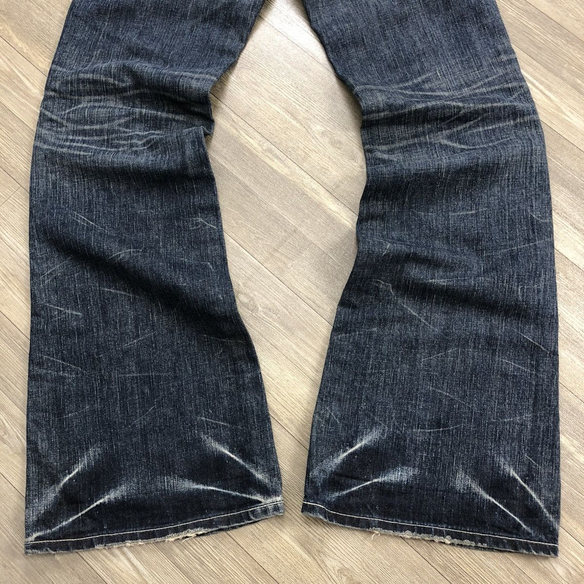 If Six Was Nine 🇯🇵 2000s Edwin 503 Faded Lgb Goa Buckle Back Flared Jeans Size US 28 / EU 44 - 14 Thumbnail