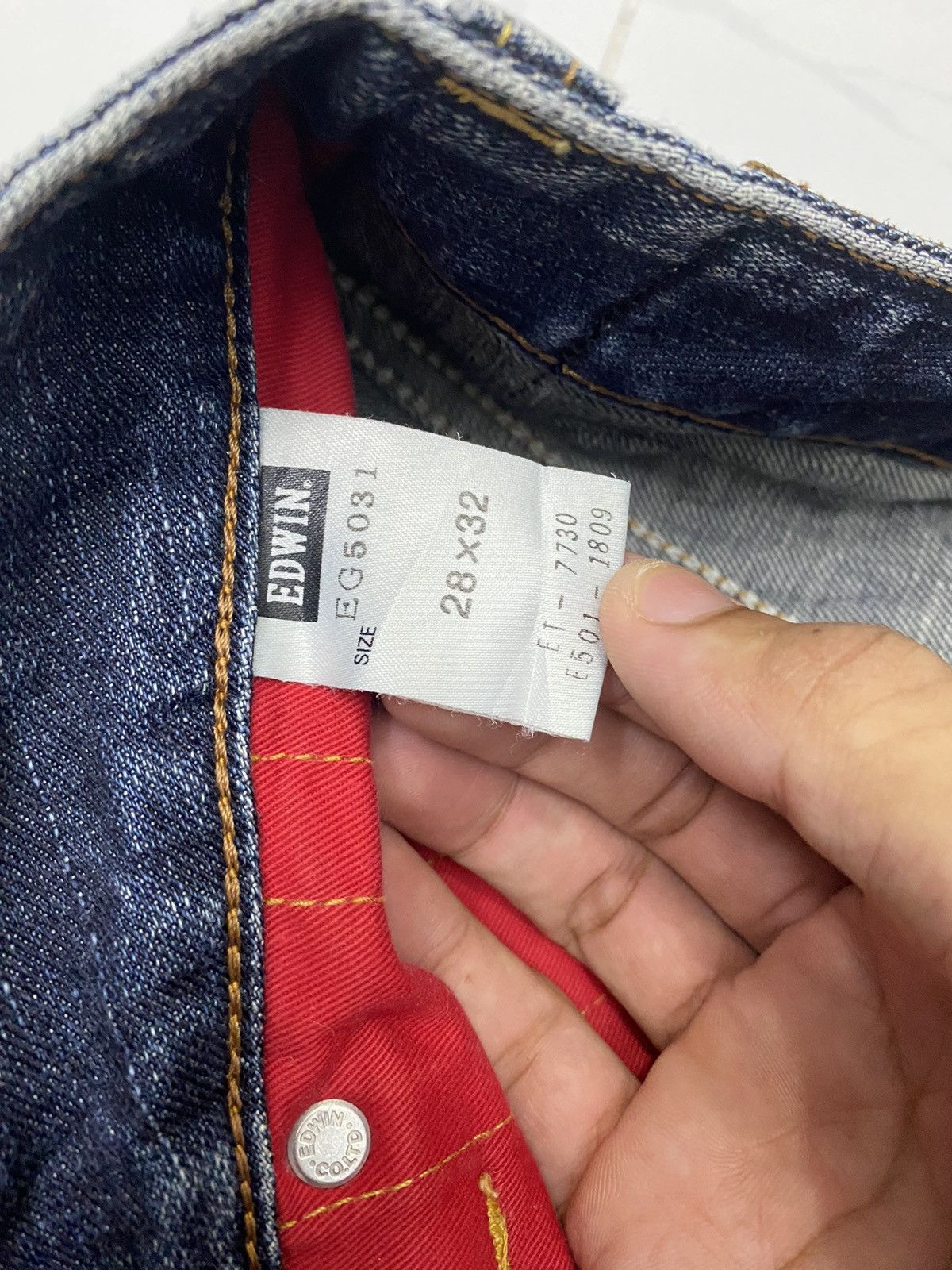 Edwin EDWIN 503 BOOTCUT DISTRESS DENIM FLARE JEANS Size US 30 / EU 46 - 9 Thumbnail