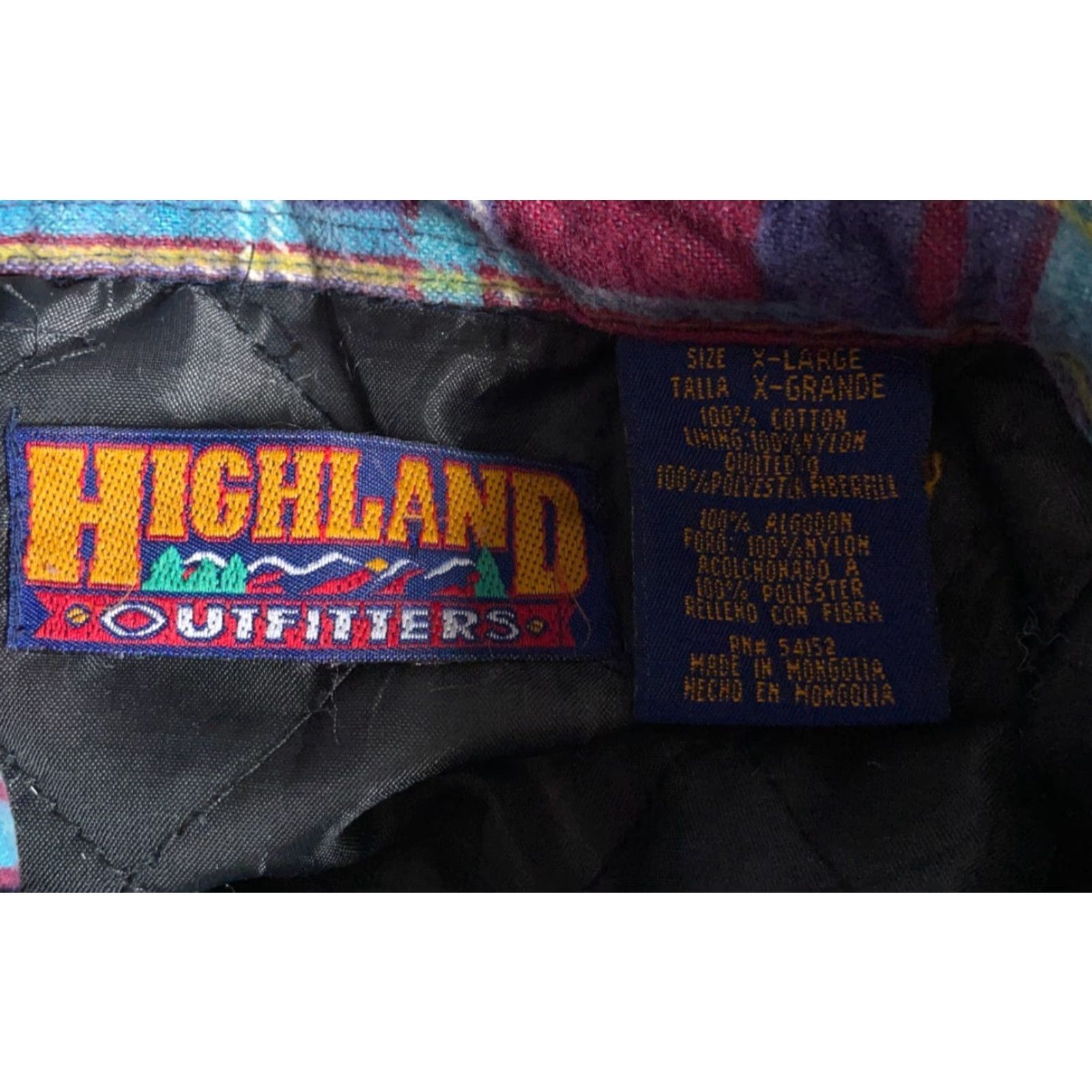 Vintage Highland Outfitters Shacket Adult XL Red Plaid Quilted Flannel Shirt Jacket Mens Size US XL / EU 56 / 4 - 3 Thumbnail