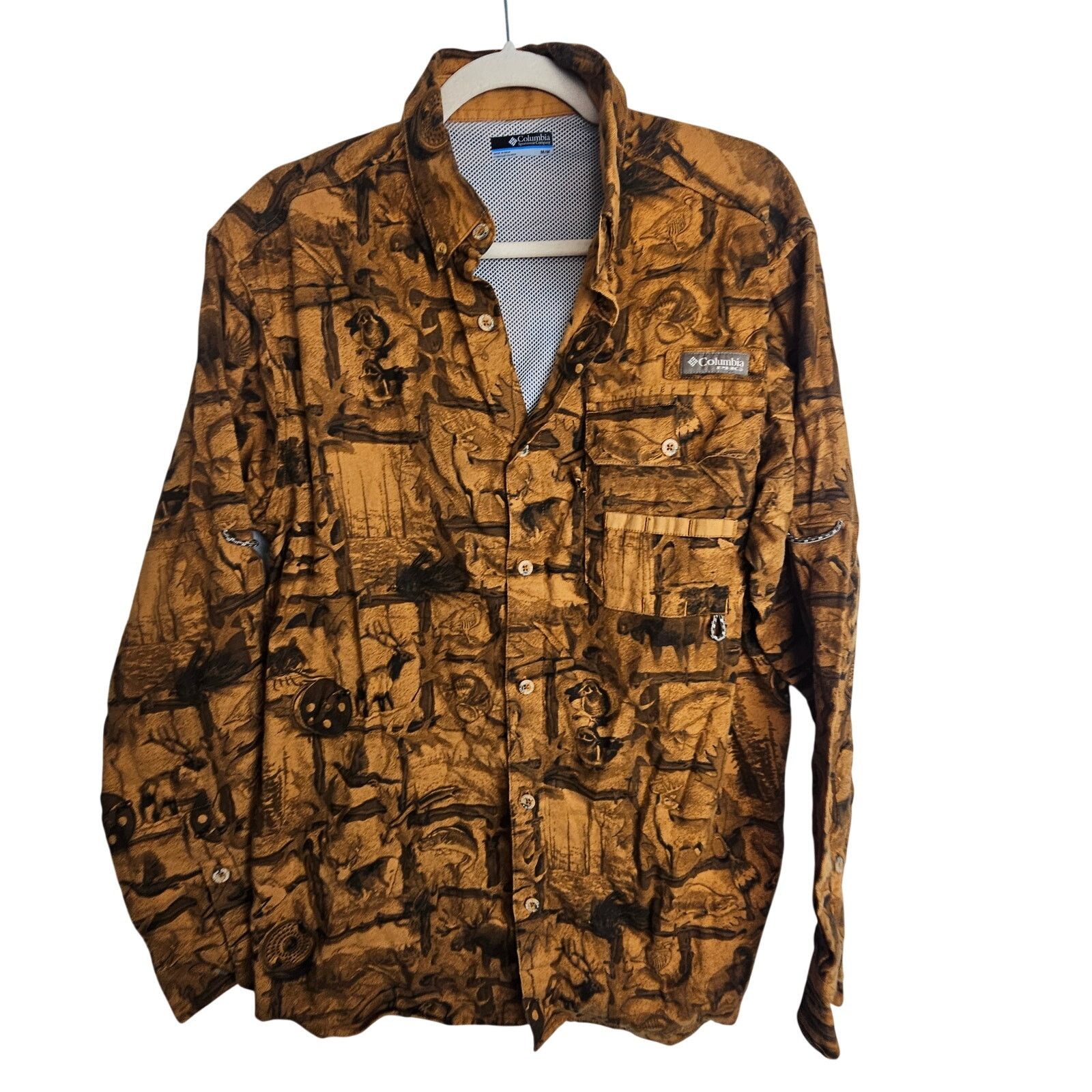 Columbia Columbia PHG Mens Flannel Hunting Shirt Size M Animal Print Size US M / EU 48-50 / 2 - 1 Thumbnail