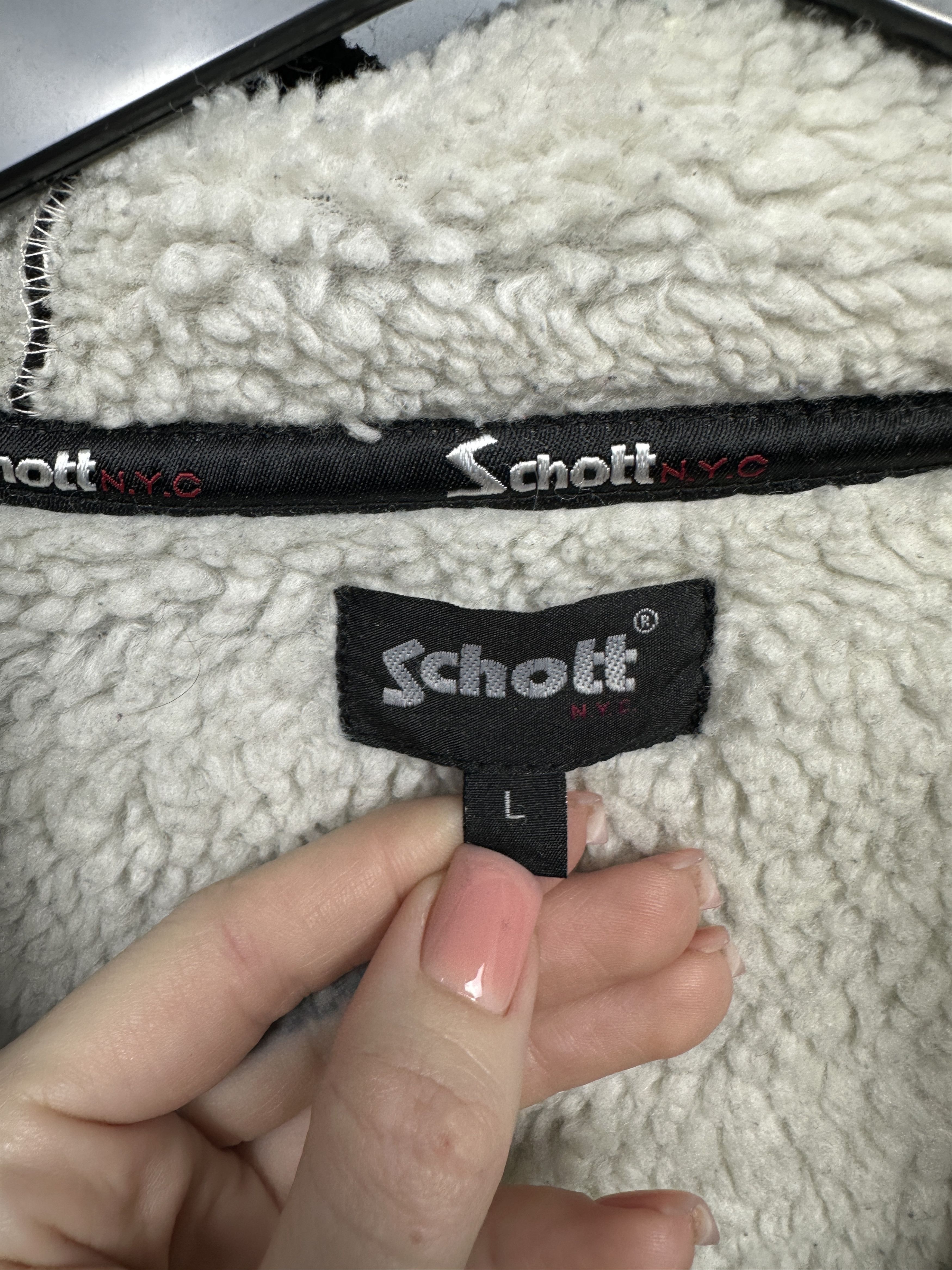 Schott Schott Vintage Mens Sherpa Fleece Hooded Jacket Size US L / EU 52-54 / 3 - 4 Thumbnail