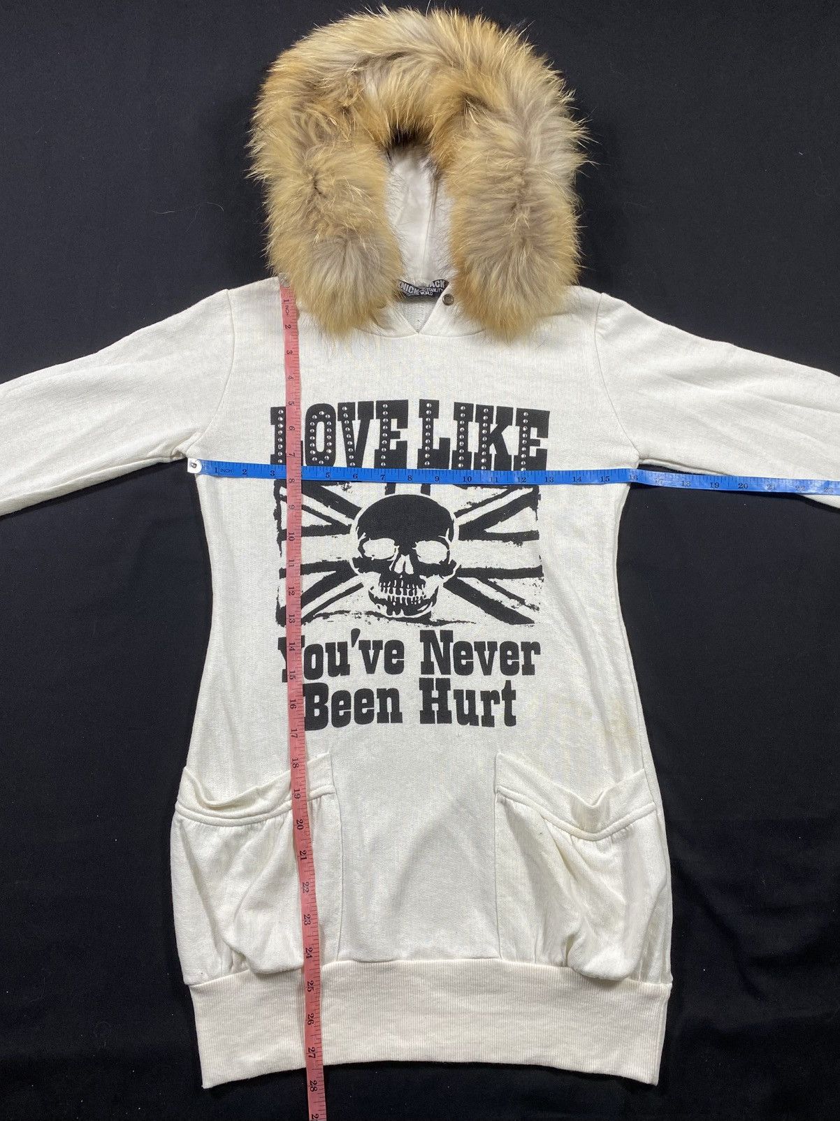 If Six Was Nine JAPANESE GOTHIC SKULL FAUX FUR HOODIE IFSIX LGB STYLED Size US M / EU 48-50 / 2 - 8 Thumbnail