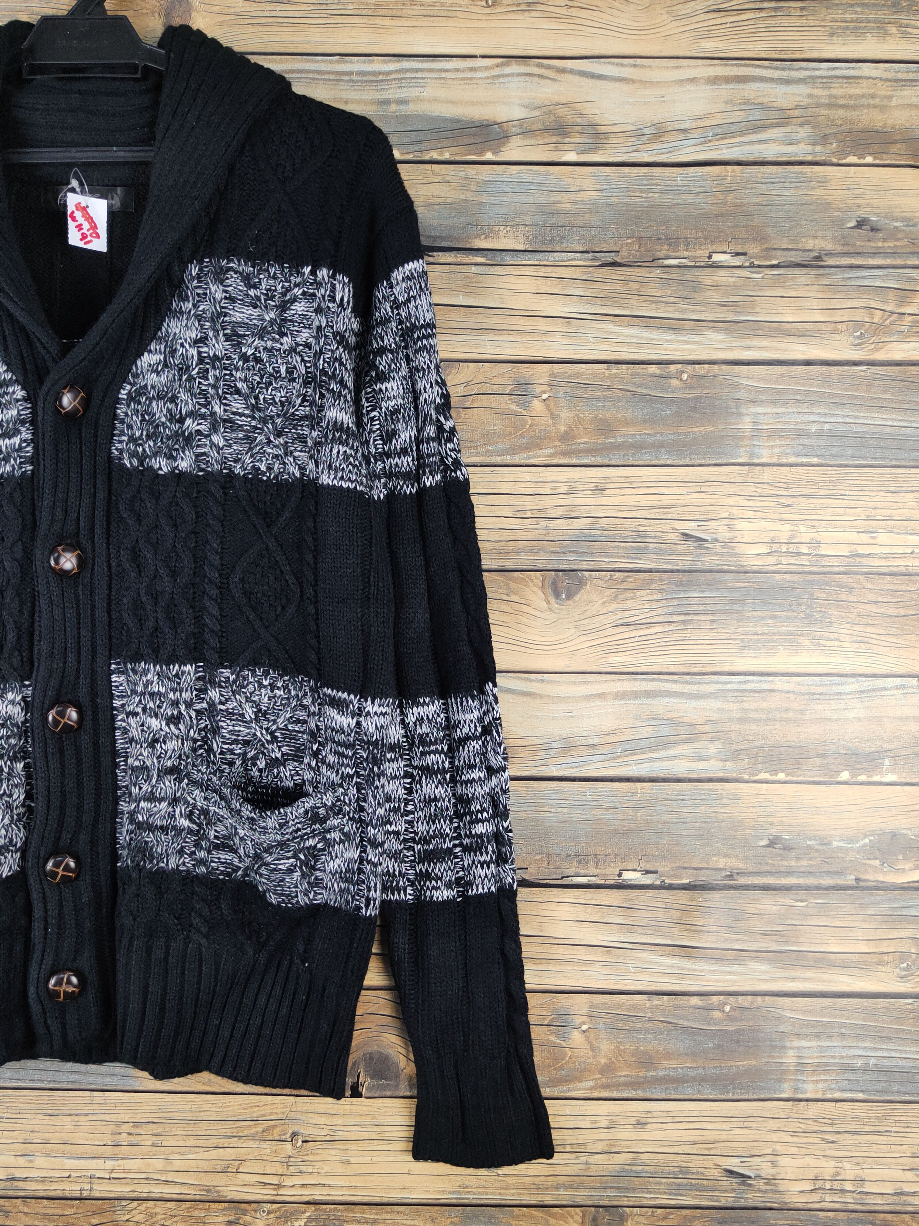 Aran Isles Knitwear Lock Heaven Black Knitwear Cardigan #W1191 Size L / US 10 / IT 46 - 5 Thumbnail