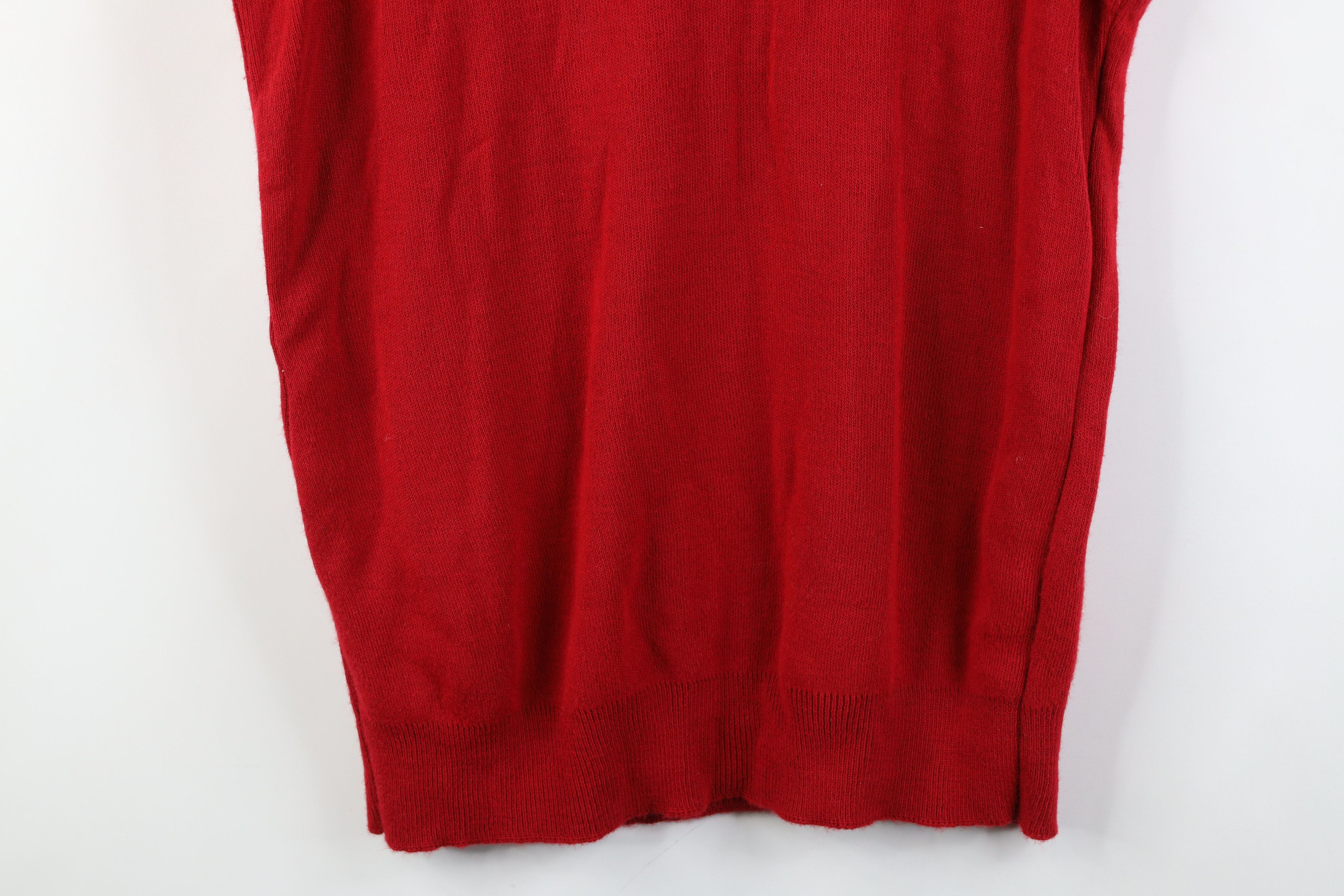 Vintage Deadstock Vintage 70s Streetwear V-Neck Sweater Vest Red USA Size US L / EU 52-54 / 3 - 3 Thumbnail