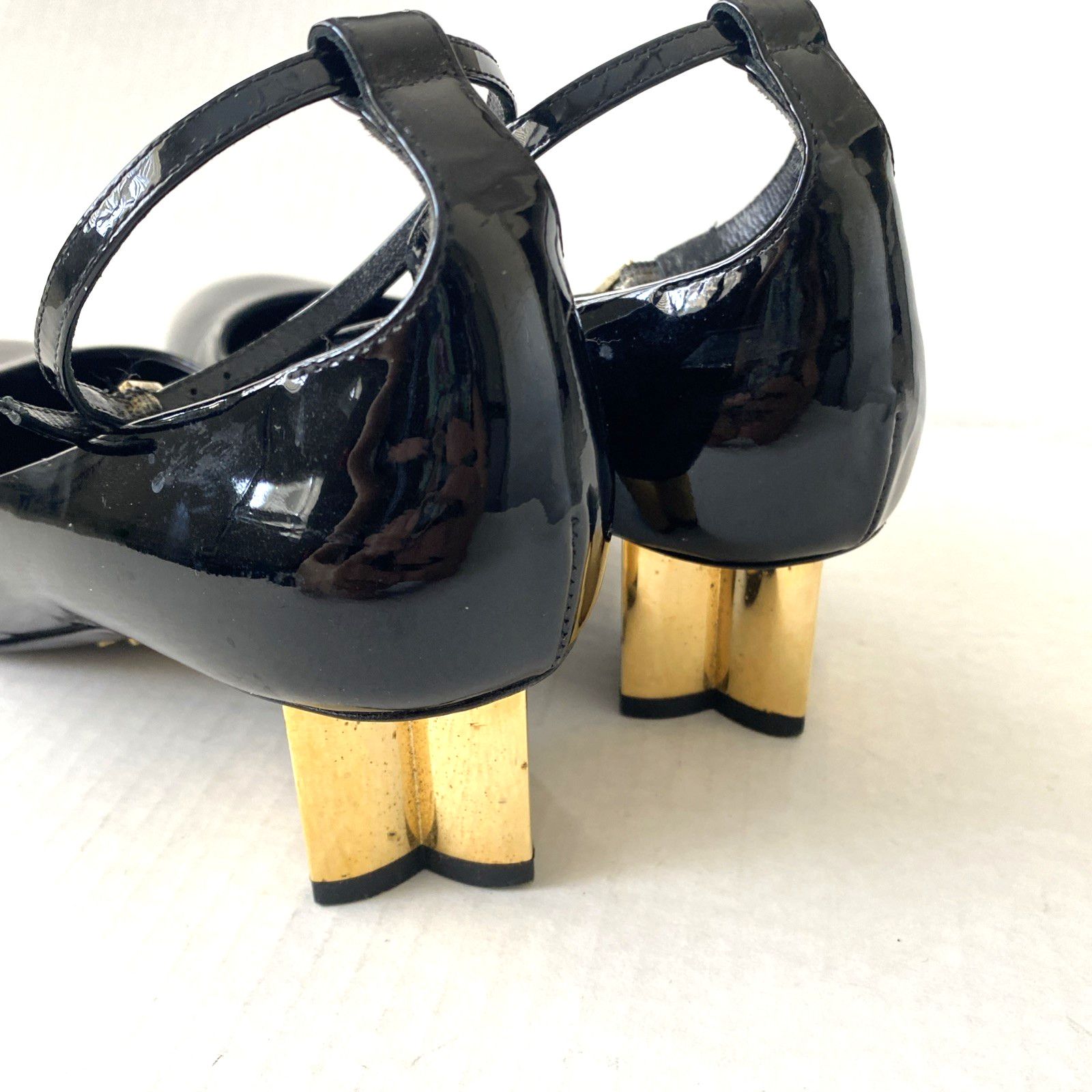 Louis Vuitton Louis Vuitton Night Bloom Pump Black Ankle Strap Flower Heel Size US 8 / IT 38 - 6 Thumbnail
