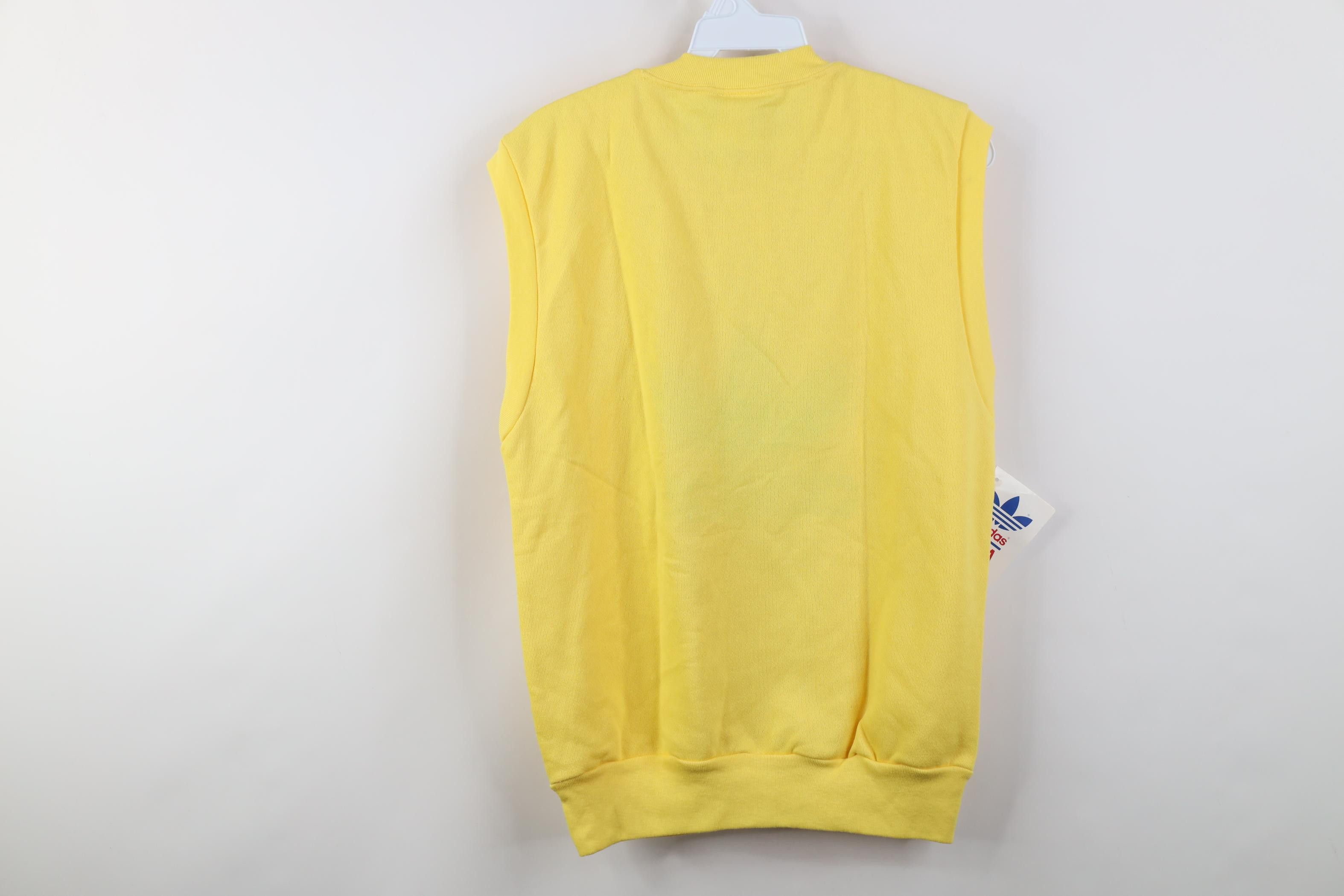 Adidas Deadstock Vintage 80s Adidas Sweatshirt Vest USA Yellow Size US S / EU 44-46 / 1 - 10 Thumbnail
