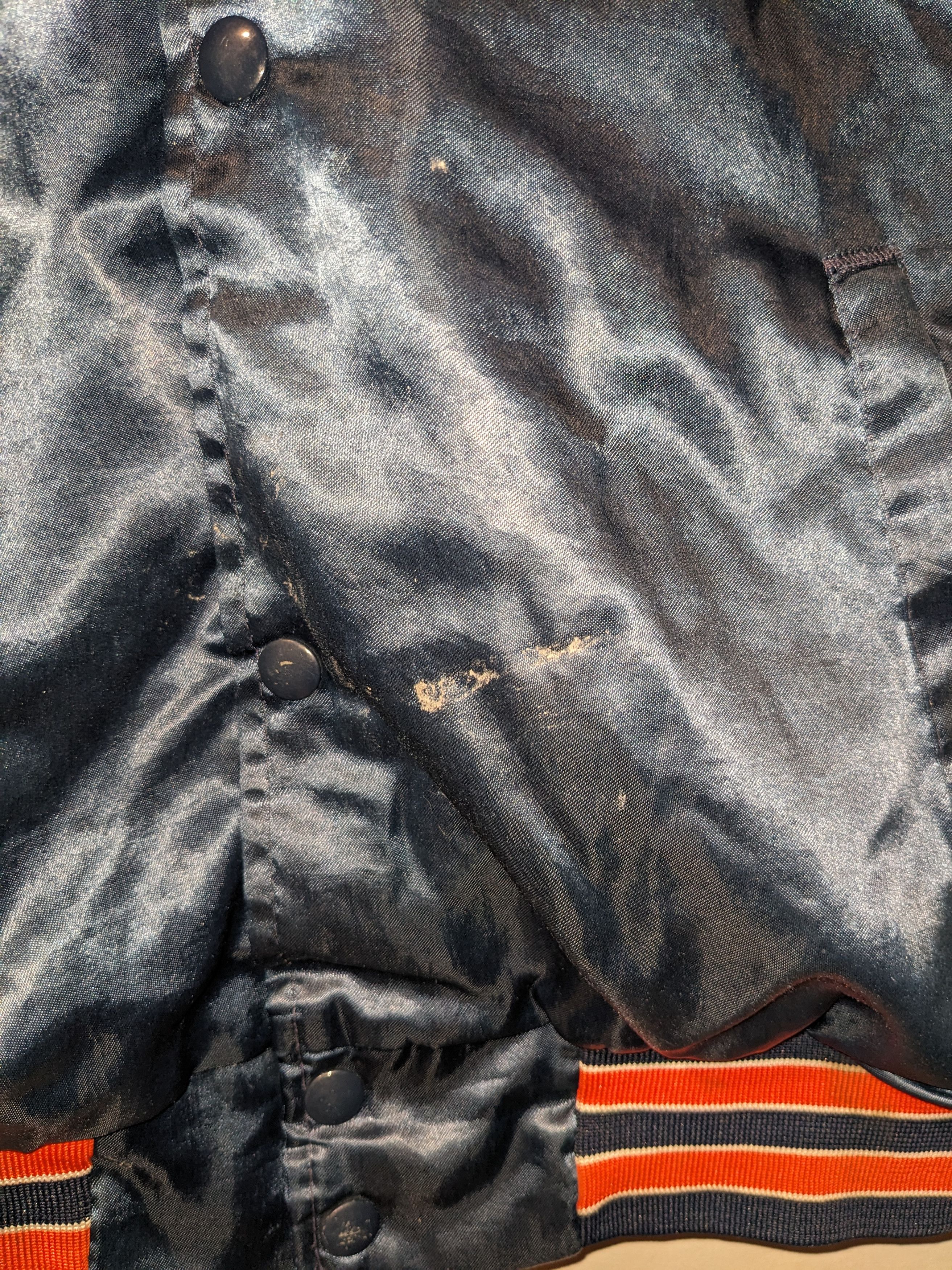 NFL × Vintage Vintage 80s Chicago Bears NFL Chalk Line Satin Jacket Size US L / EU 52-54 / 3 - 9 Thumbnail