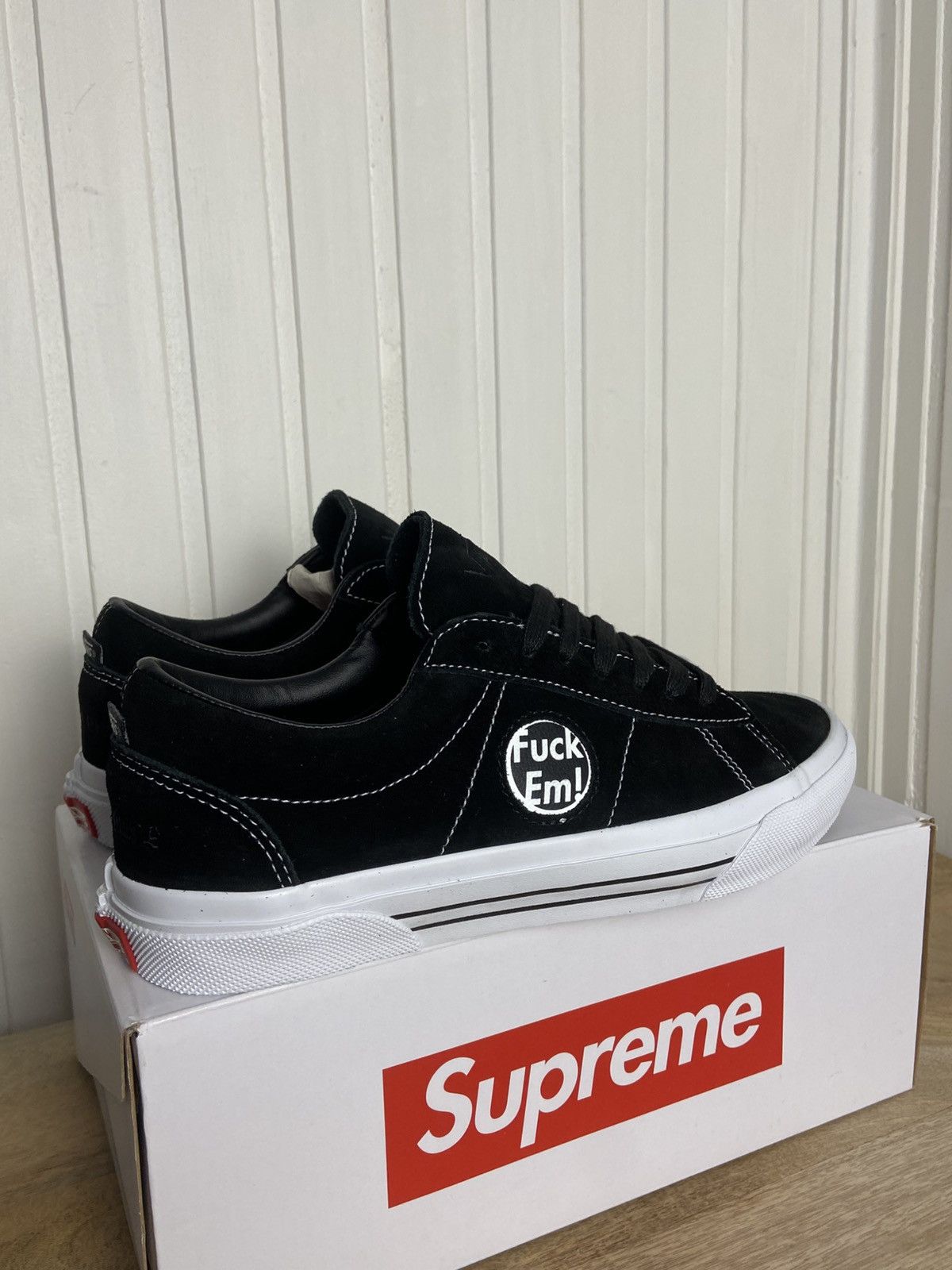Supreme New Vans Sid Supreme "Fuck Em" Black size 8,5US Size US 8.5 / EU 41-42 - 6 Thumbnail