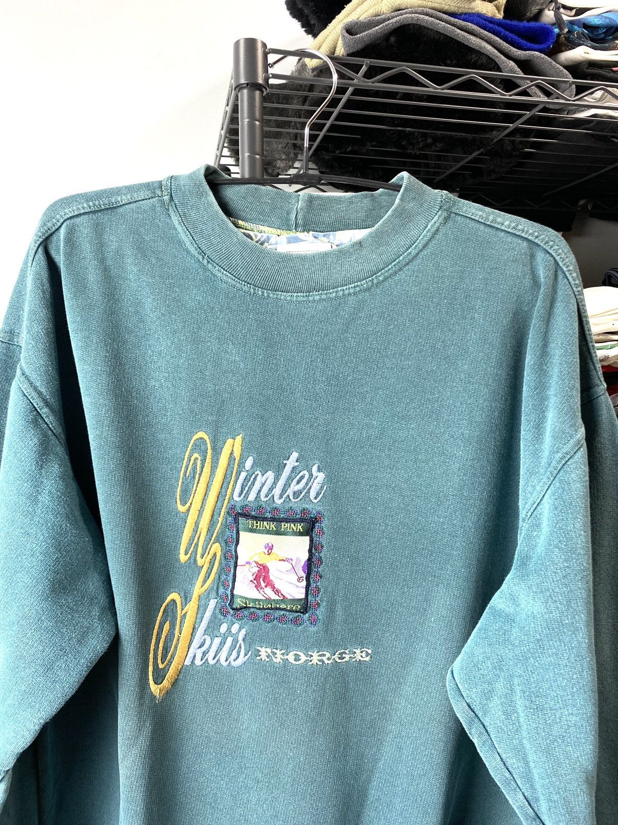 Japanese Brand Rare! 1990’s Vintage Think Pink Skilobere Sweatshirt Size US L / EU 52-54 / 3 - 2 Thumbnail