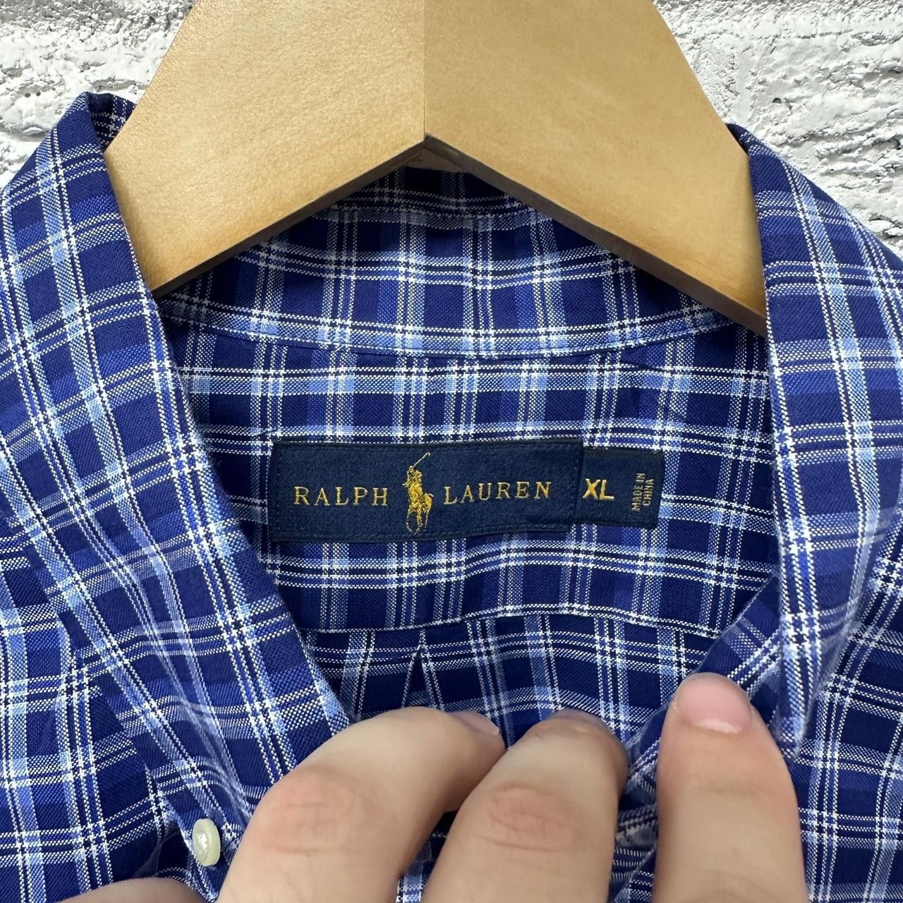 Polo Ralph Lauren Polo Ralph Lauren Gingham Check Blue Button Down XL Size US XL / EU 56 / 4 - 5 Thumbnail