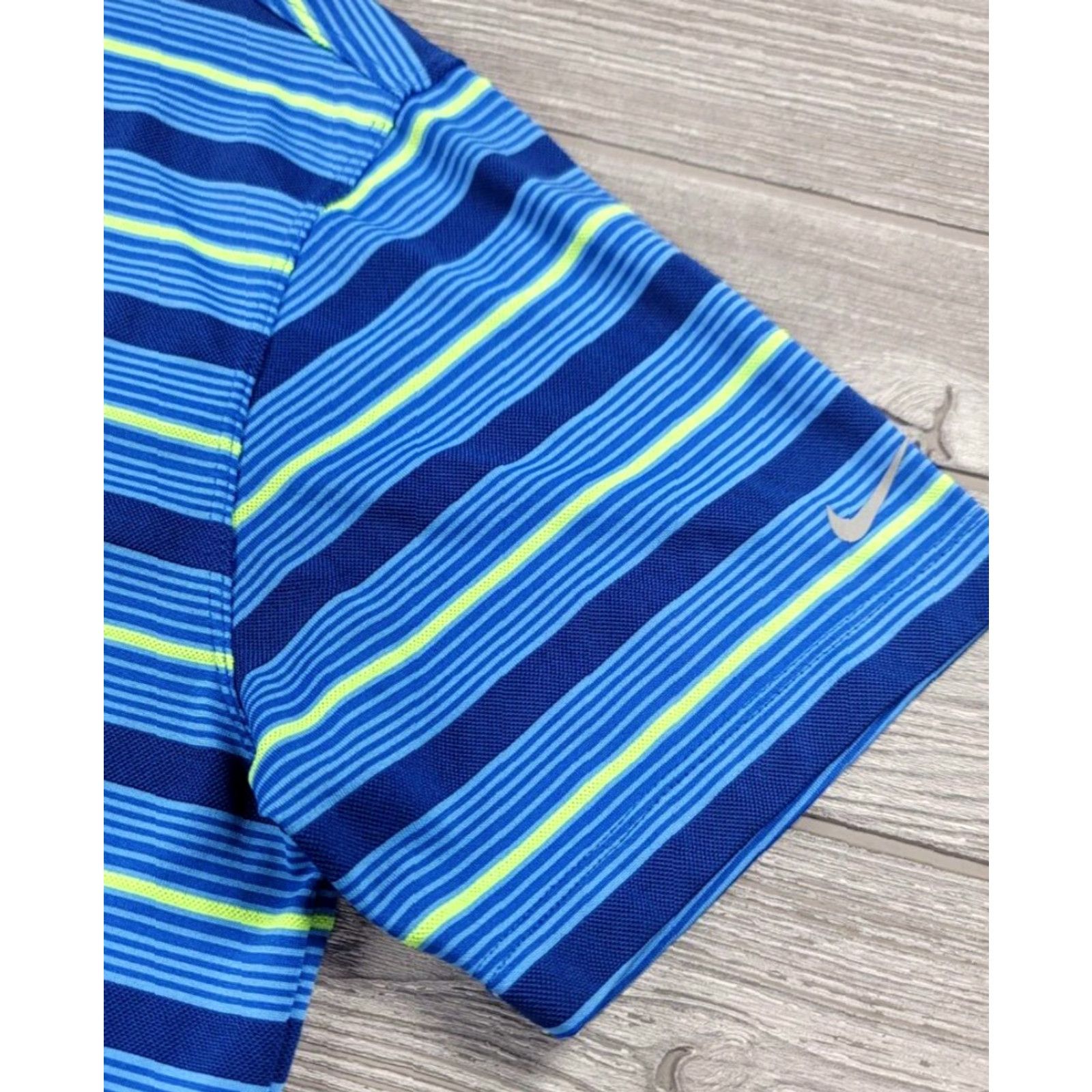 Nike Nike Polo Shirt Men M Blue Green Stripe Sea Island Golf Performance Short Sleeve Size US M / EU 48-50 / 2 - 5 Thumbnail