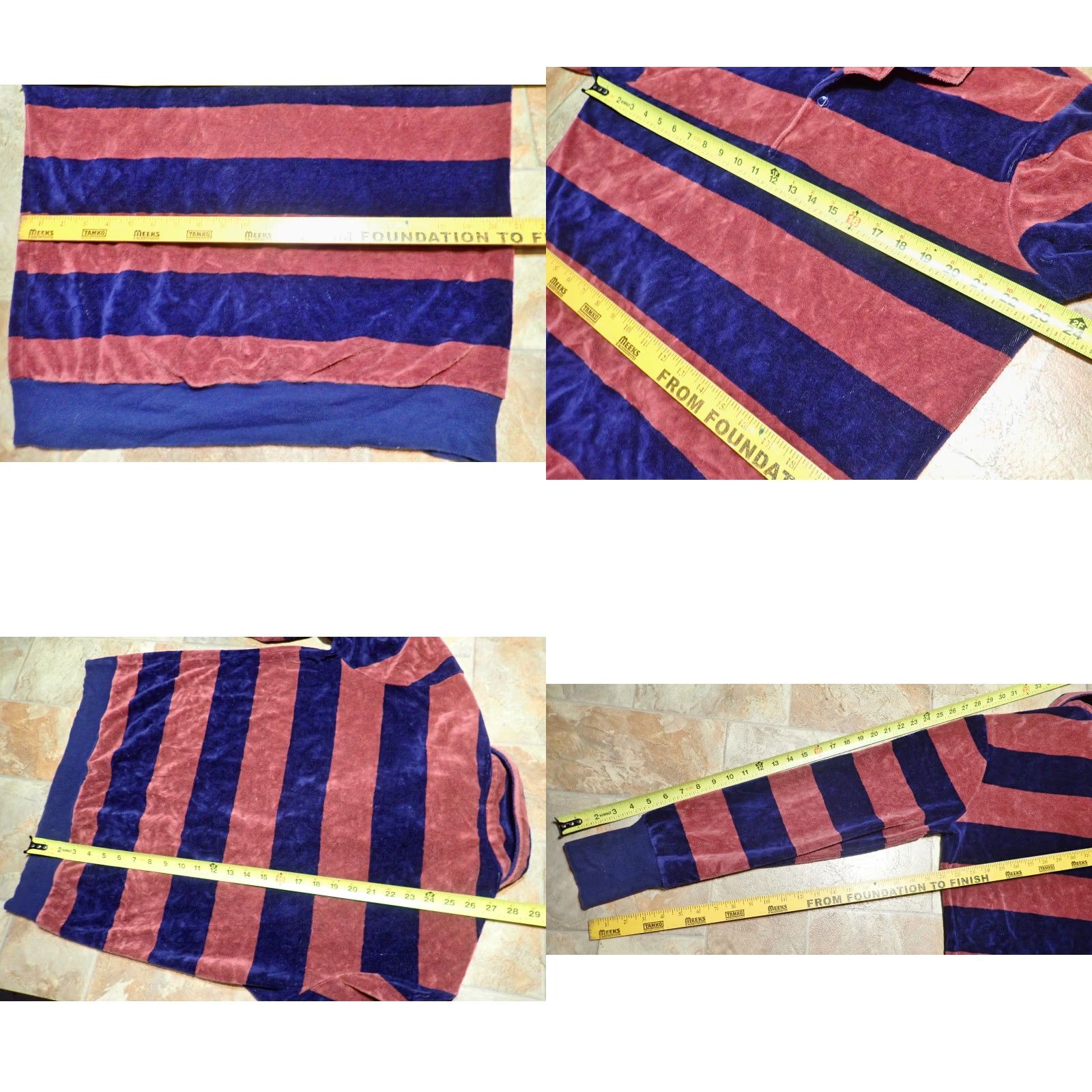 Vintage VINTAGE GM Parts Polo Shirt Men’s L Velvet Pullover USA 80s Preppy Burgundy Navy Blue Size US L / EU 52-54 / 3 - 8 Thumbnail