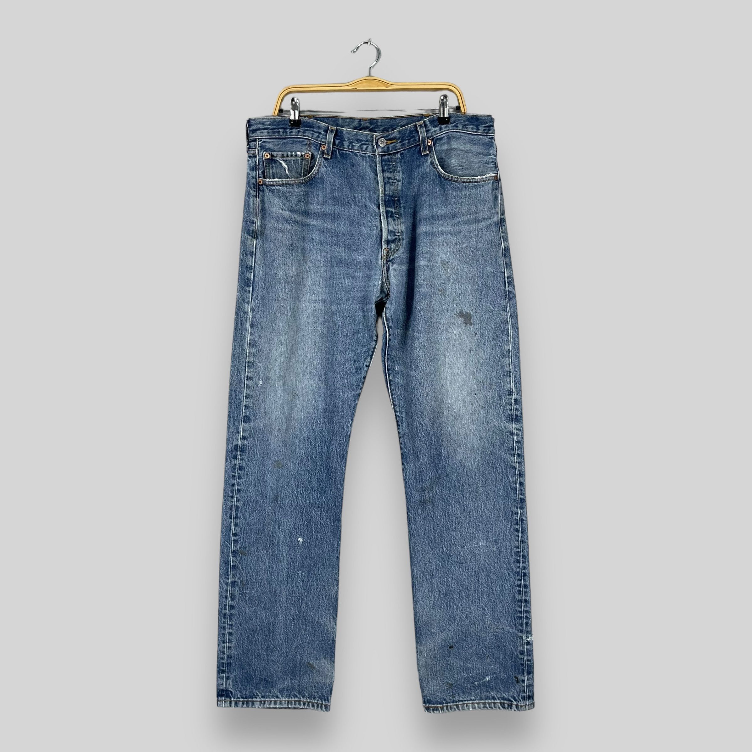 Levi's × Vintage W38 L34 Vintage Levis 501 Distressed Reinforced Dirty Jeans Size US 38 / EU 54 - 1 Thumbnail