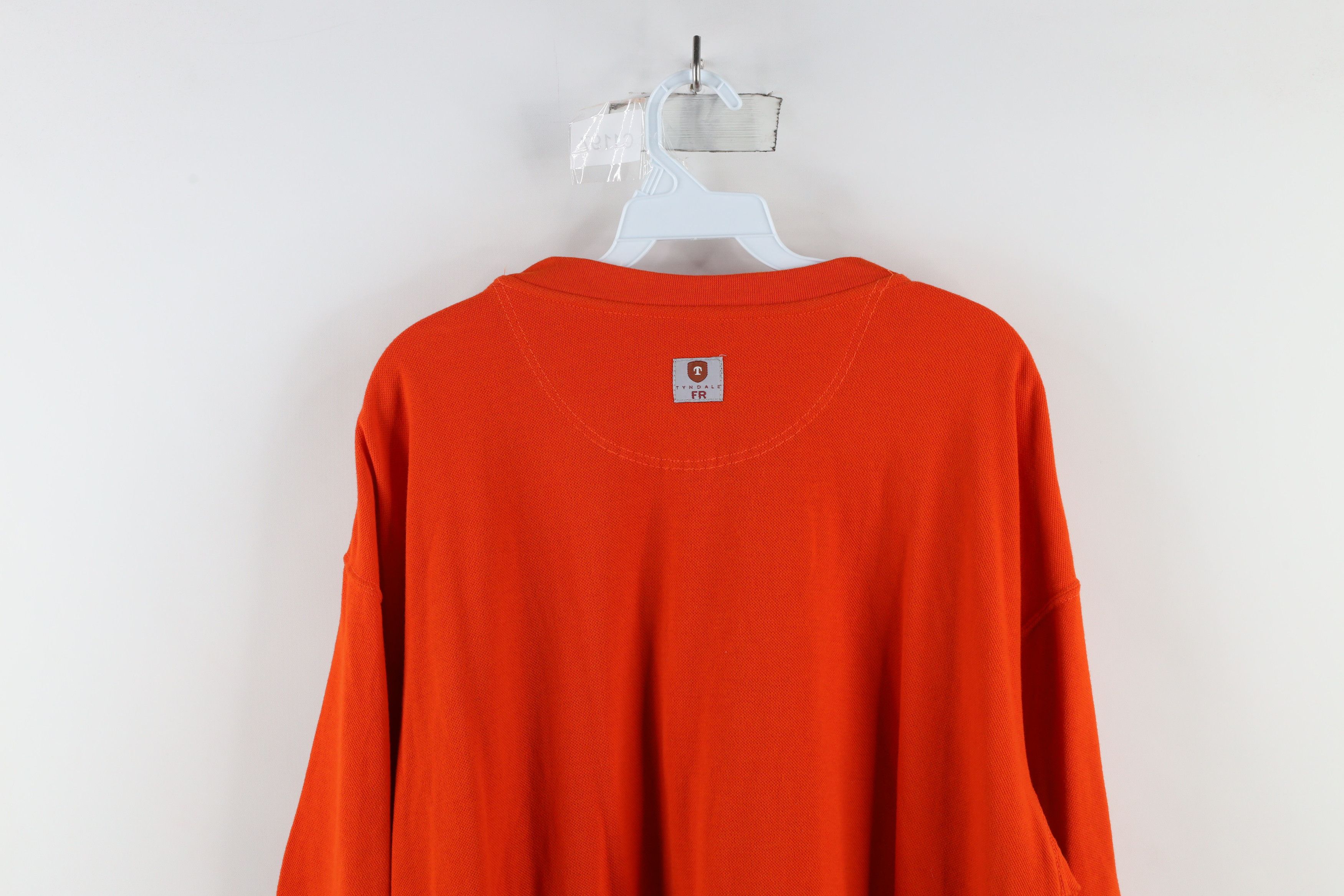 Vintage Tyndale FR Resistant ATPV 6.1 Work Henley T-Shirt Orange USA Size US XXL / EU 58 / 5 - 11 Thumbnail