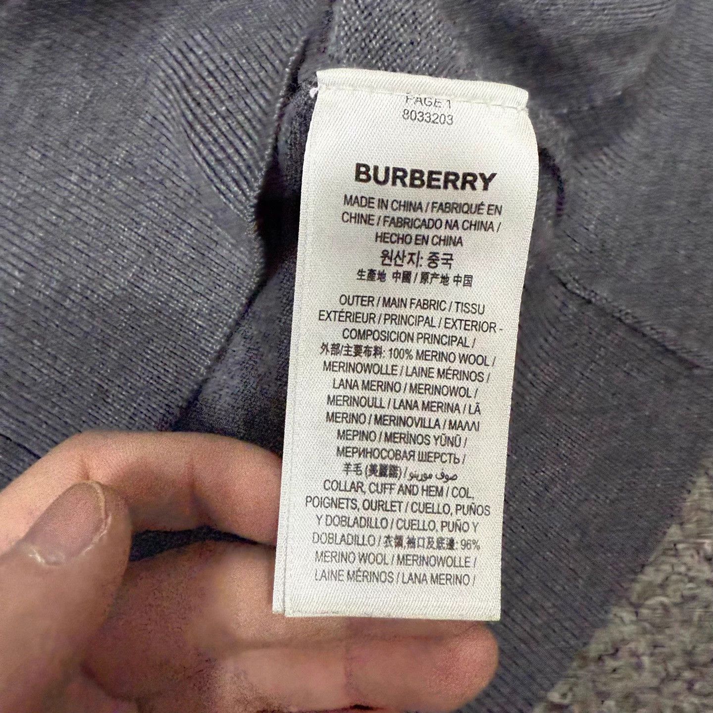 Burberry Burberry Gray Wool Knit Sweater Size S New Size S / US 4 / IT 40 - 4 Thumbnail