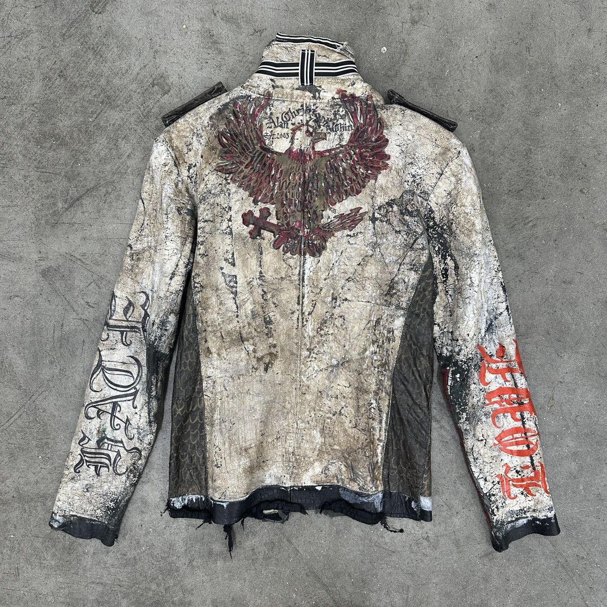 Vintage Insane Custom Leather Jacket Size US M / EU 48-50 / 2 - 2 Thumbnail