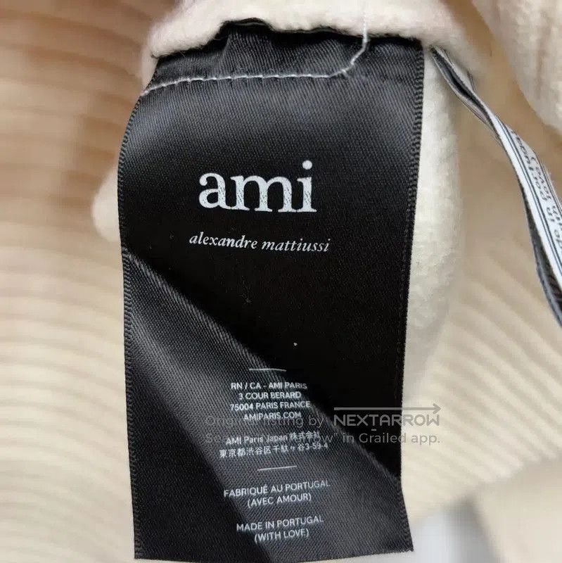 AMI AMI Women's White Knitted Sweater with Heart Logo . Size XL / US 12-14 / IT 48-50 - 4 Thumbnail