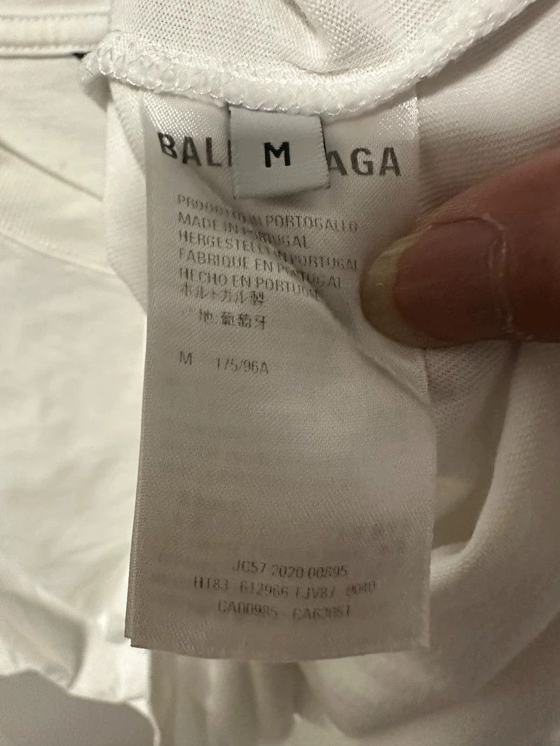 Balenciaga Balenciaga White Embroidered Letter Logo Short Sleeve M Si Size US M / EU 48-50 / 2 - 5 Thumbnail