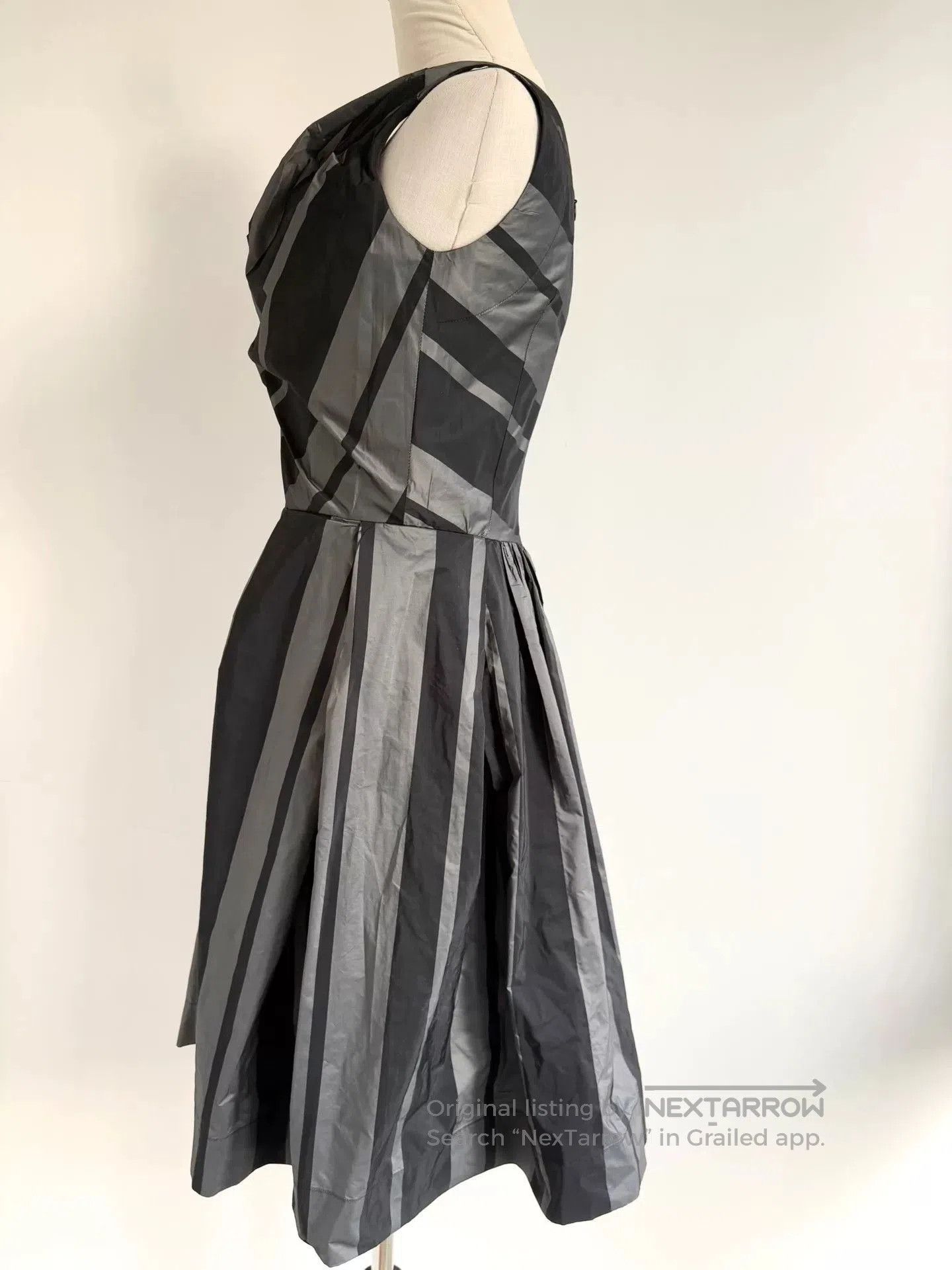 Vivienne Westwood Vivienne Westwood Gray Black Stripe Dress. Size L / US 10 / IT 46 - 4 Thumbnail
