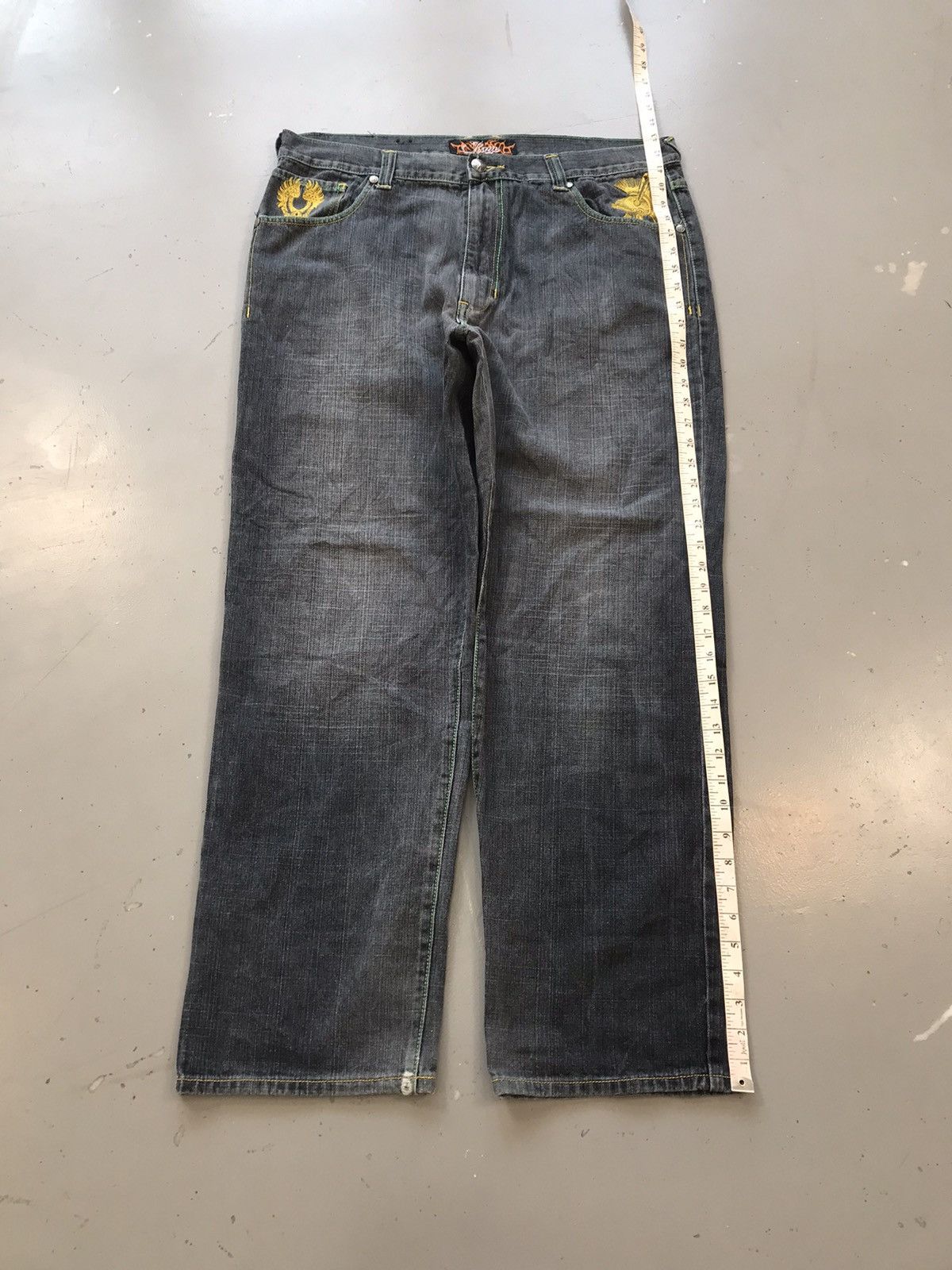 JNCO × Southpole × Vintage Vintage jinzu thread embroidered straight fit denim Size US 38 / EU 54 - 7 Thumbnail
