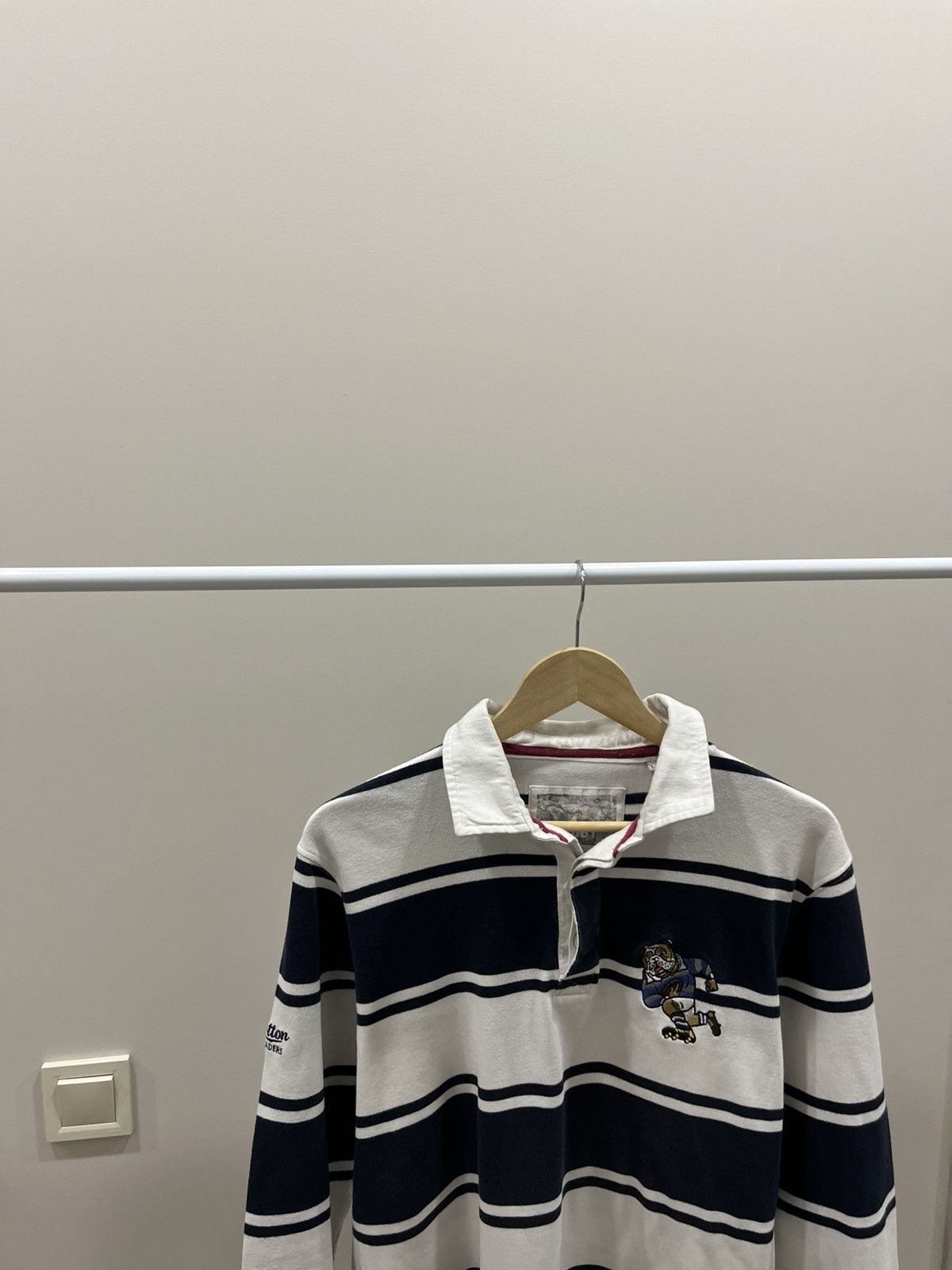Vintage Vintage 90’s White Black Striped Rugby Long Sleeve Jersey Size US L / EU 52-54 / 3 - 2 Thumbnail
