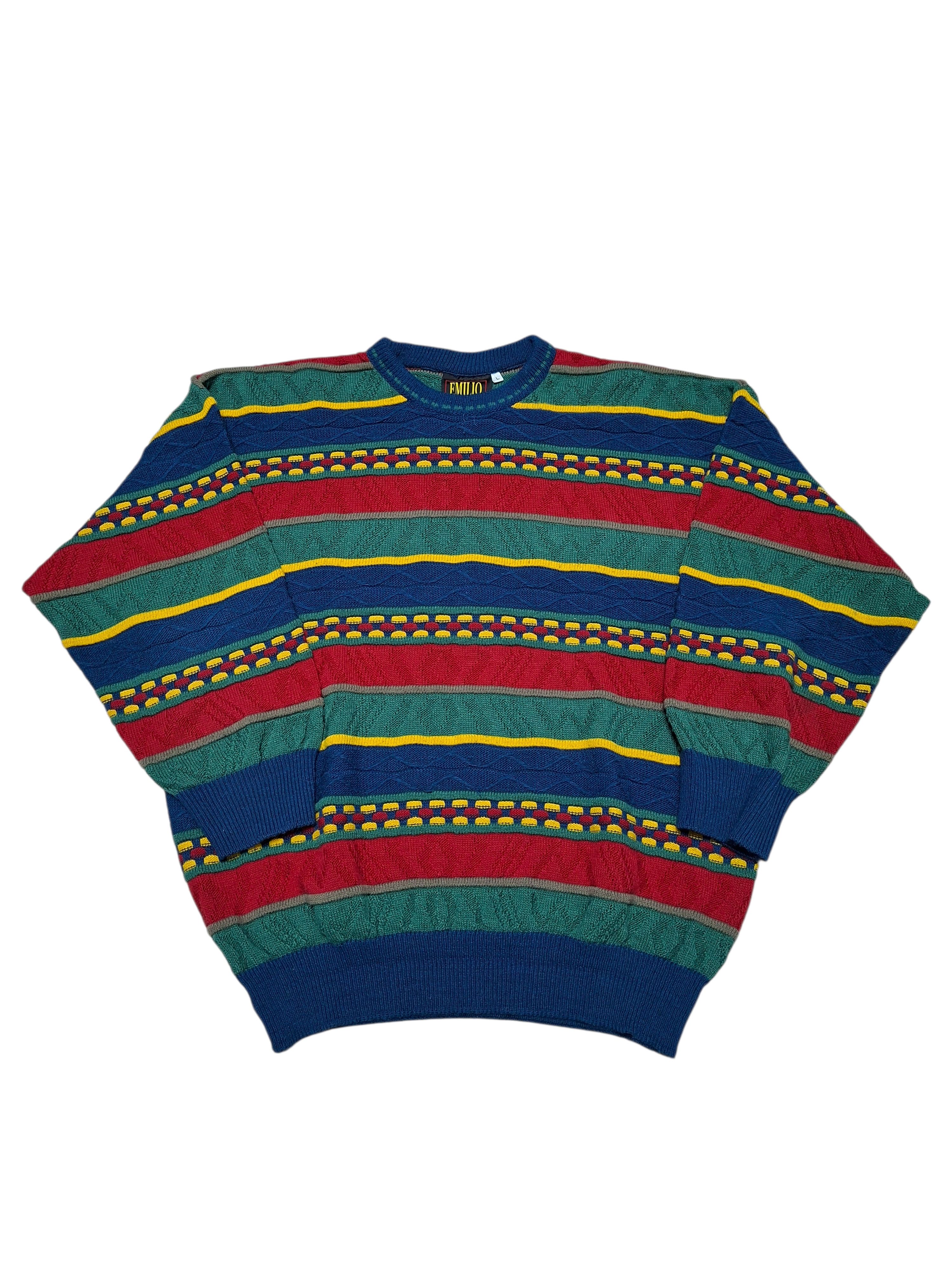 Other VINTAGE 90S MADE IN ITALY WOOL COOGI STYLE SWEATER Size US L / EU 52-54 / 3 - 1 Thumbnail