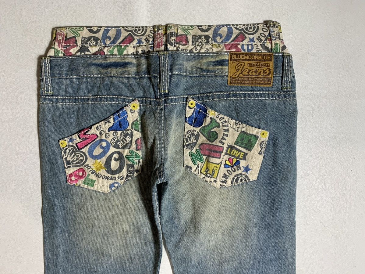 If Six Was Nine 2000s Blue moon blue double waist denim jeans Size US 32 / EU 48 - 4 Thumbnail