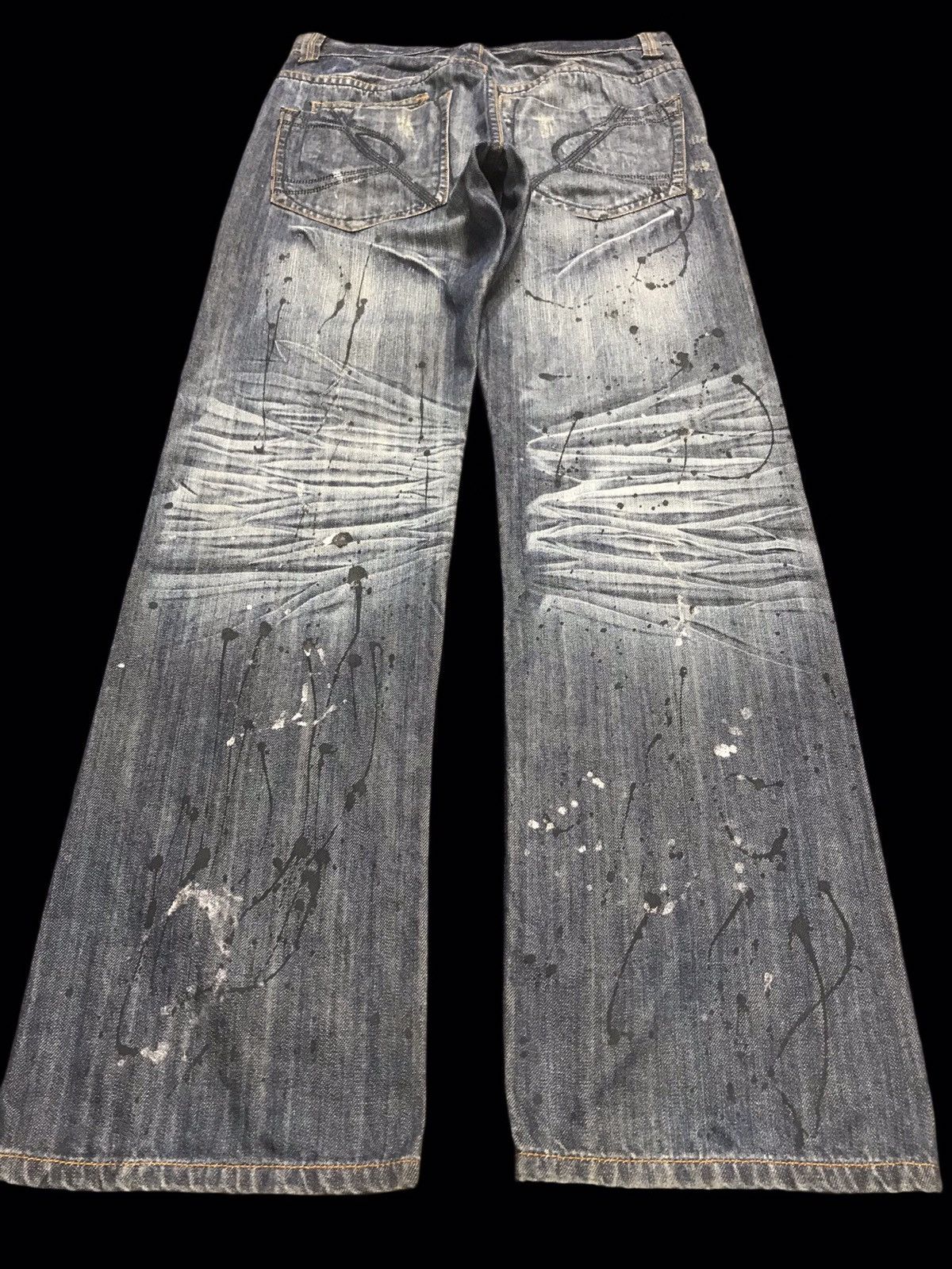 Seditionaries 💥PUNK DENIM💥punk ministry Paint Splatter Punk Denim F301 Size US 31 - 3 Thumbnail
