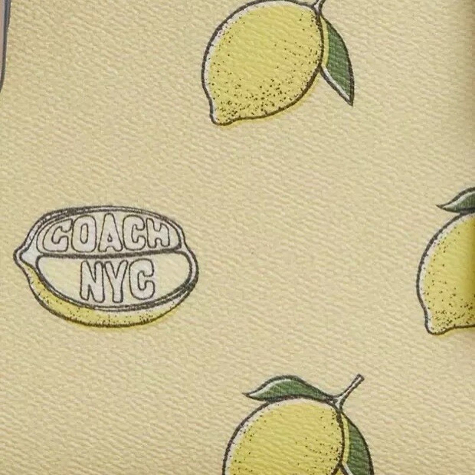Coach NWT COACH Mollie Tote Bag 25 CAL78 Crossbody Lemon Print Size ONE SIZE - 12 Thumbnail