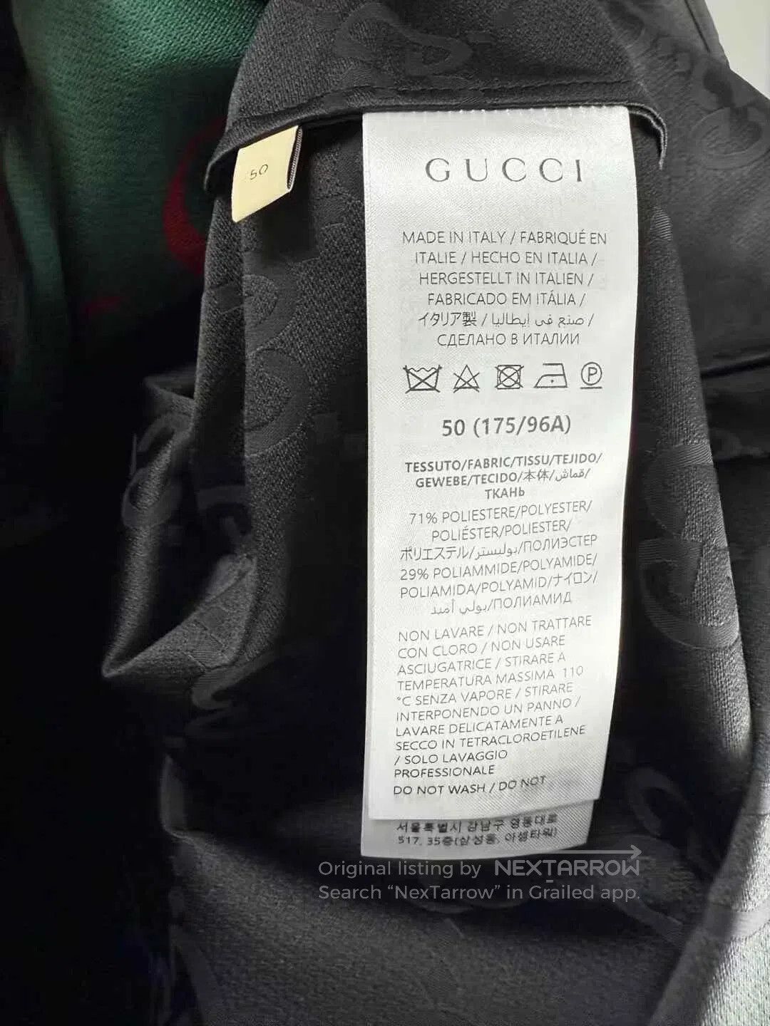 Gucci Guicci Red and Green Stripe Tone-on-Tone All-Over Print Sh Size US M / EU 48-50 / 2 - 4 Thumbnail