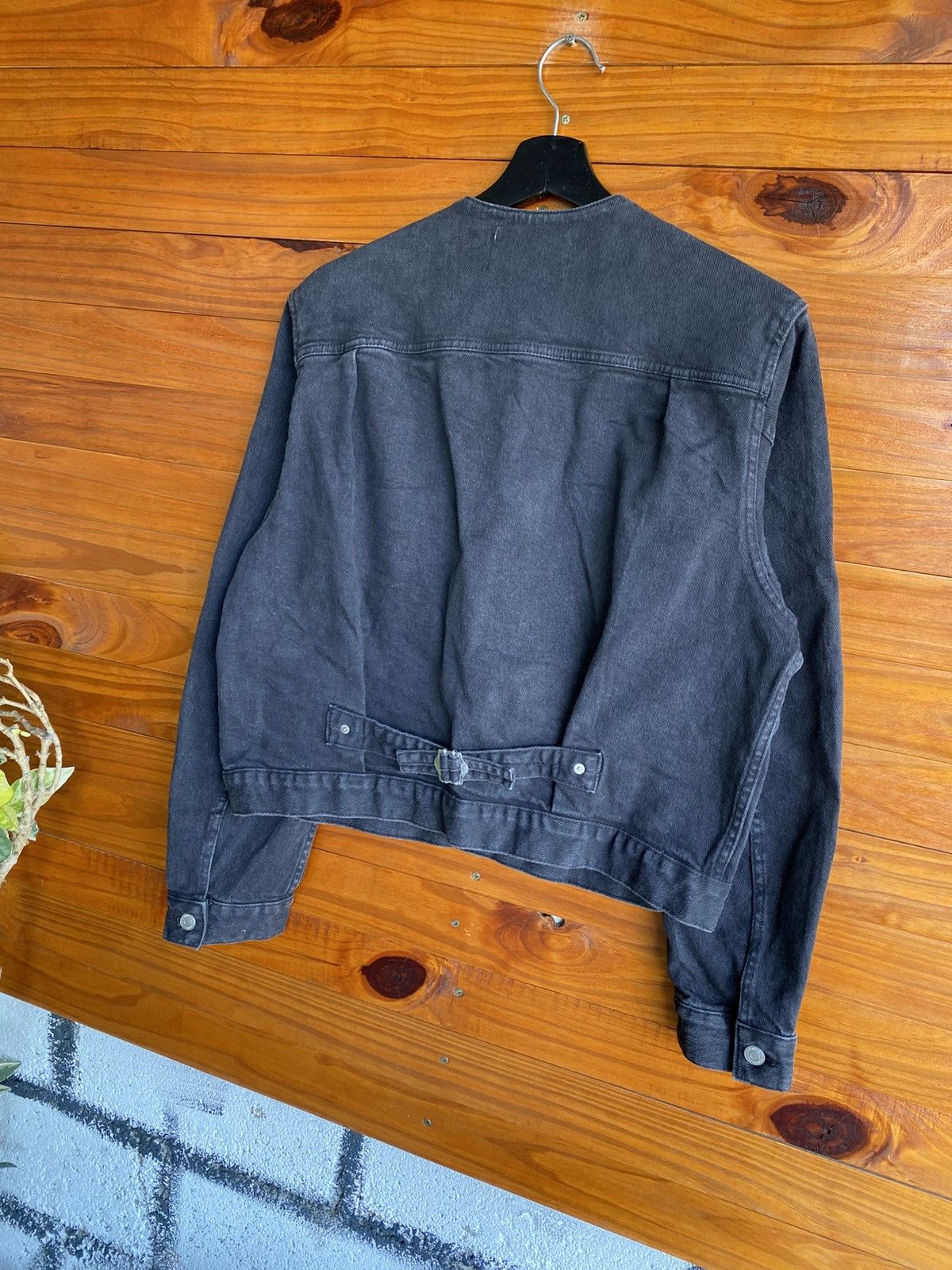 GU GU x Beautiful People Black Denim V-Neck Jacket Collab Size XL / US 12-14 / IT 48-50 - 15 Thumbnail