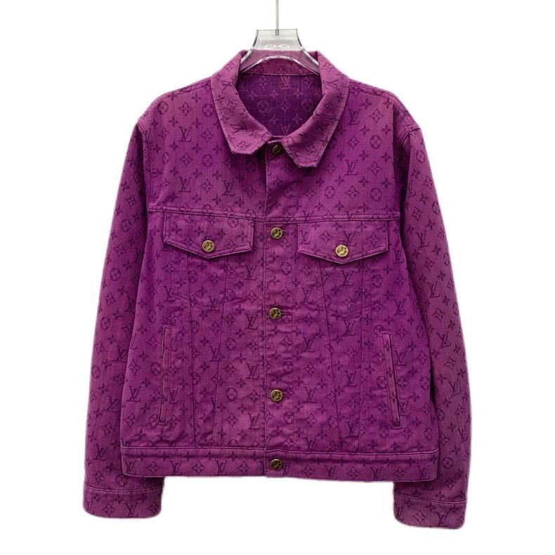 Louis Vuitton Louis Vuitton Purple logo full-print cotton lapel single-b Size US M / EU 48-50 / 2 - 1 Thumbnail
