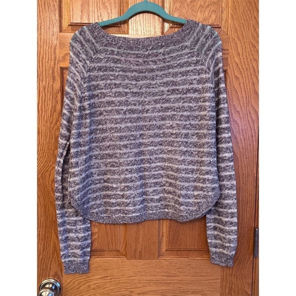 BB Dakota BB Dakota Women's Gray Striped Pullover Sweater Size L Long Size L / US 10 / IT 46 - 5 Thumbnail