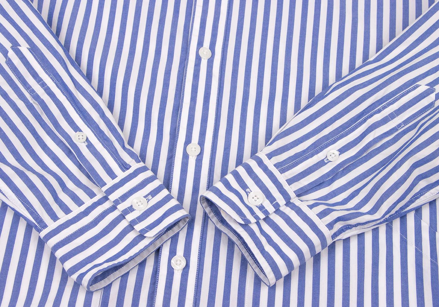 Fred Perry Hooded Striped Shirt Jacket in Blue and White, Size S Size US S / EU 44-46 / 1 - 8 Thumbnail