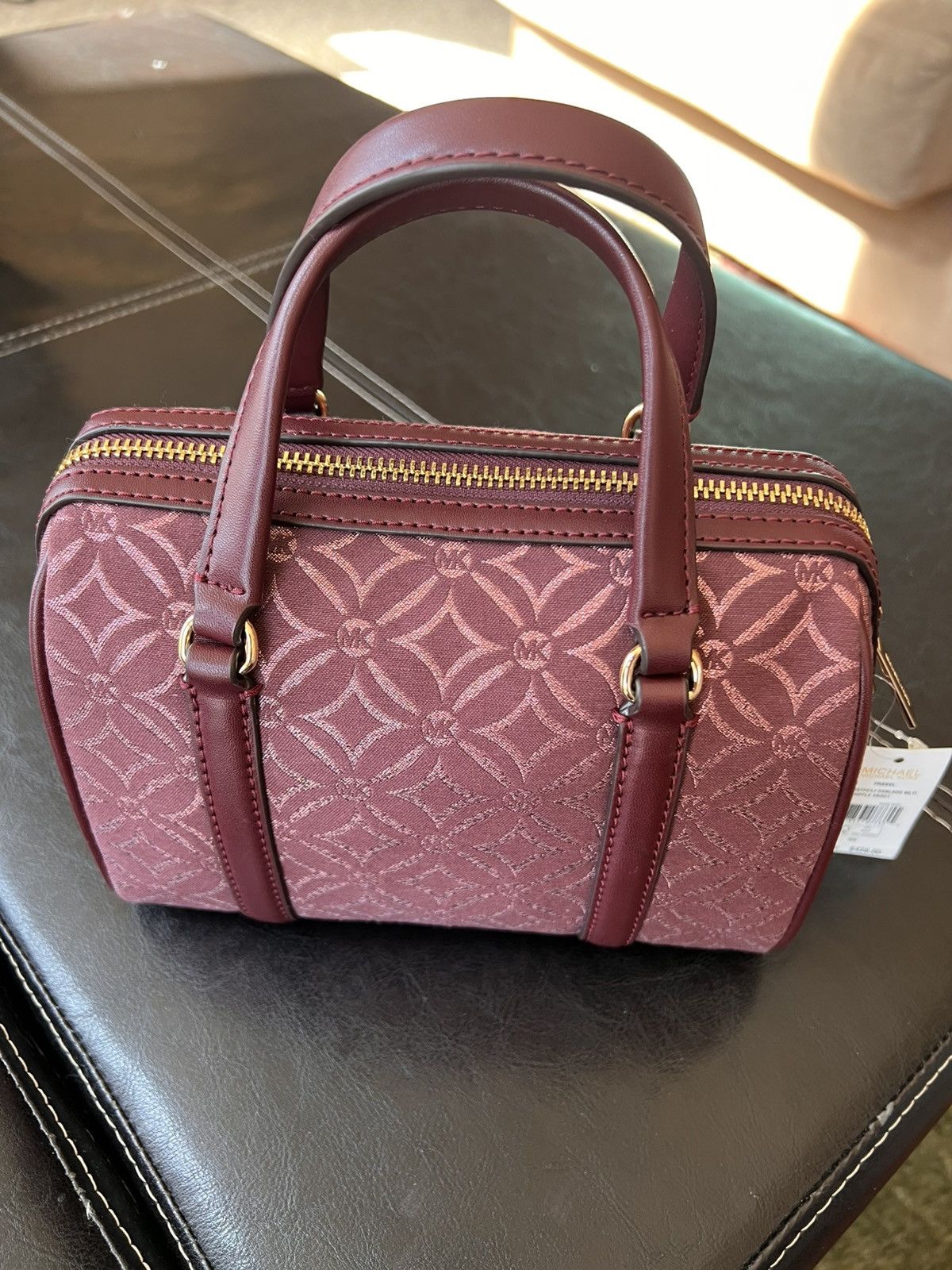 Michael Kors NEW Small Metallic Logo Jacquard Duffel Crossbody Bag Size ONE SIZE - 3 Thumbnail