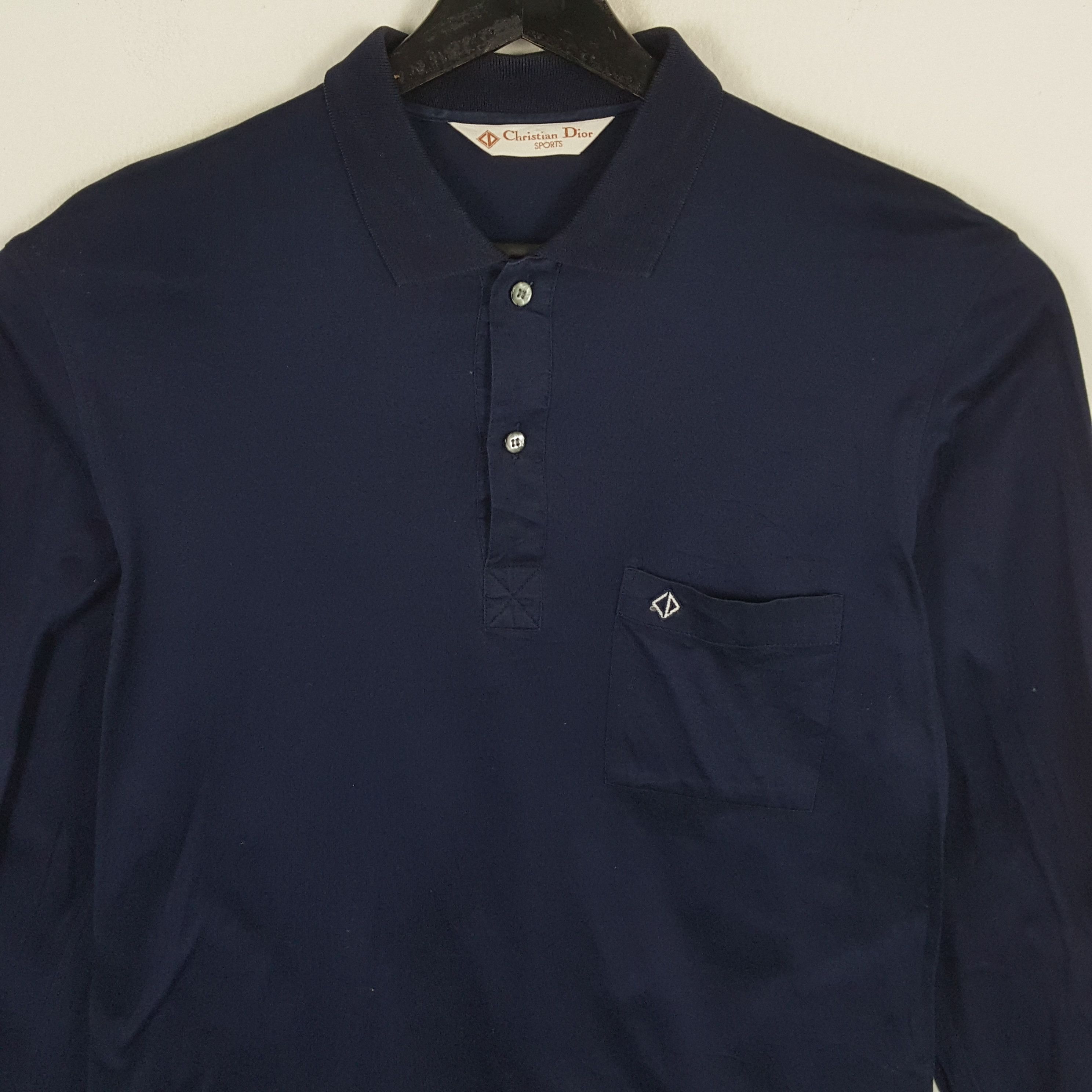 Christian Dior Monsieur × Vintage CHRISTIAN DIOR Fashion Style Long Sleeve Polos dp1 Size US M / EU 48-50 / 2 - 2 Thumbnail