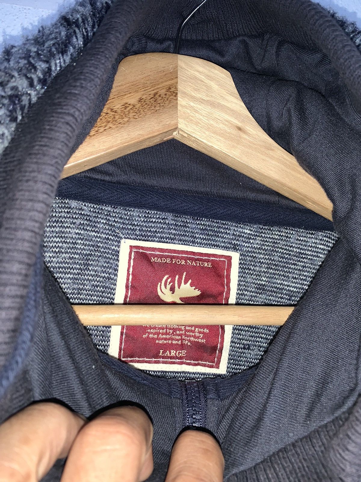 Japanese Brand ELKEK Fleece Hoodie Size US L / EU 52-54 / 3 - 5 Thumbnail