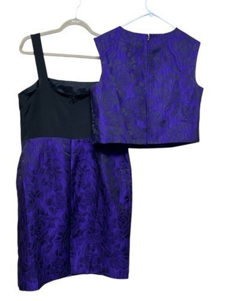 Other Teri Jon Dress Jacquard/Brocade Sleeveless Set /Top Women 18 Size XXL / US 16-18 / IT 52-54 - 4 Thumbnail