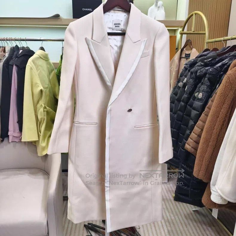 Hermes Hermes Off-white wool coat, 100% wool Size XXS / US 00 / IT 34 - 1 Thumbnail